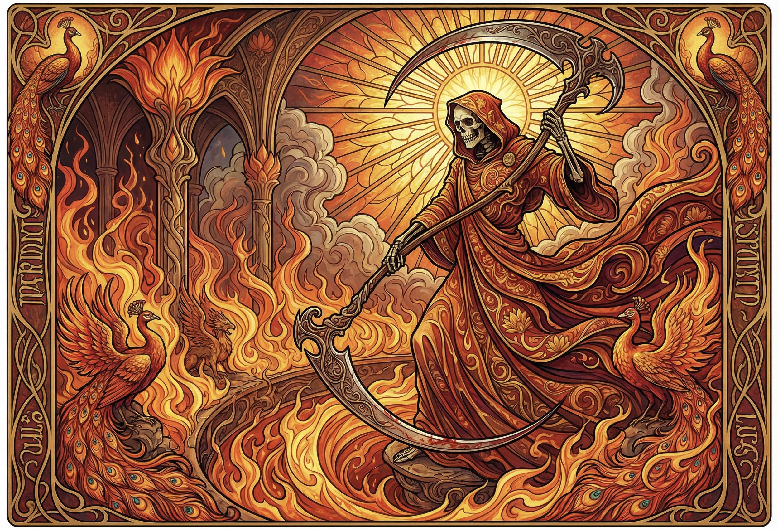 Art Nouveau Grim Reaper Jigsaw Puzzle 1000 Pieces, Creative Gift for Adults — image 1