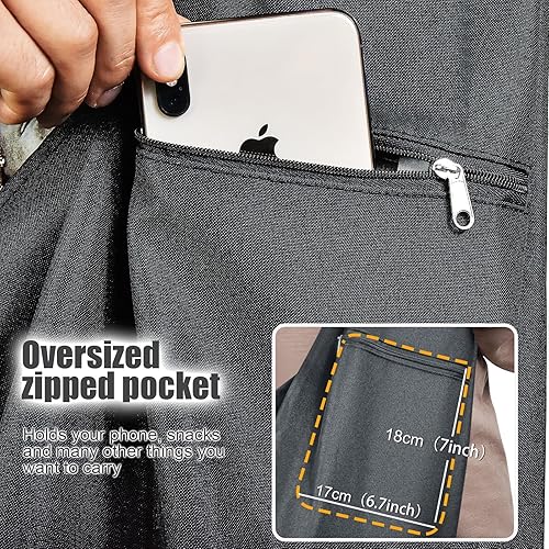 Miniatura 3 de AOFOOK Correa de hombro acolchada ajustable para perros y gatos con bolsillo de malla para viajes al aire libre morado claro - gris talla S - hasta