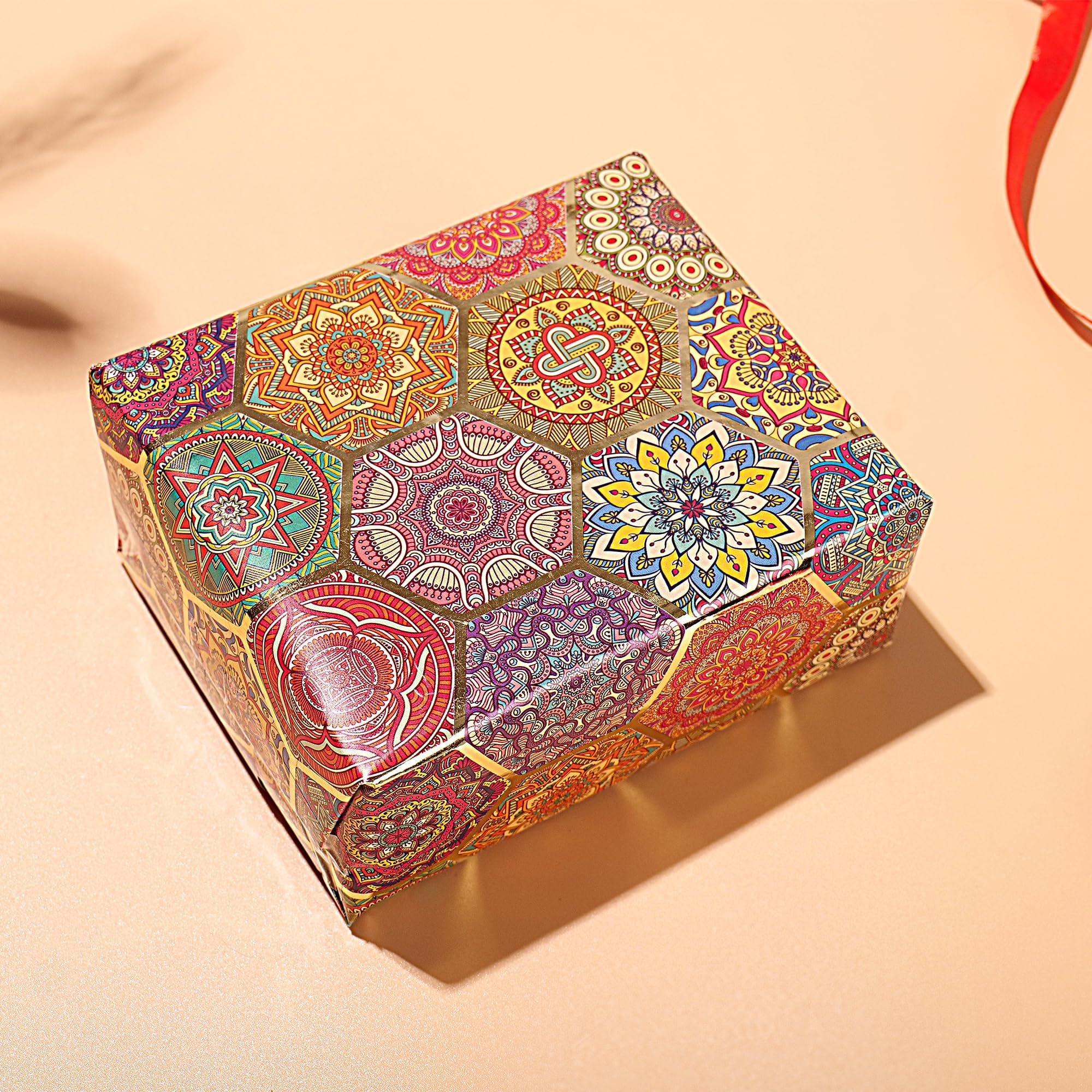 La Trove Colorful Gift Wrapping Paper Pack of 5 Sheets | Vibrant Multi-Color ...