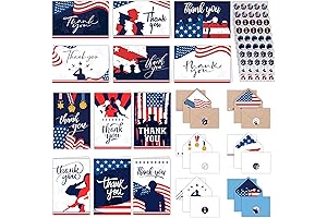 Decorably Veterans Day Cards: 120 Appreciation Cards for Troops