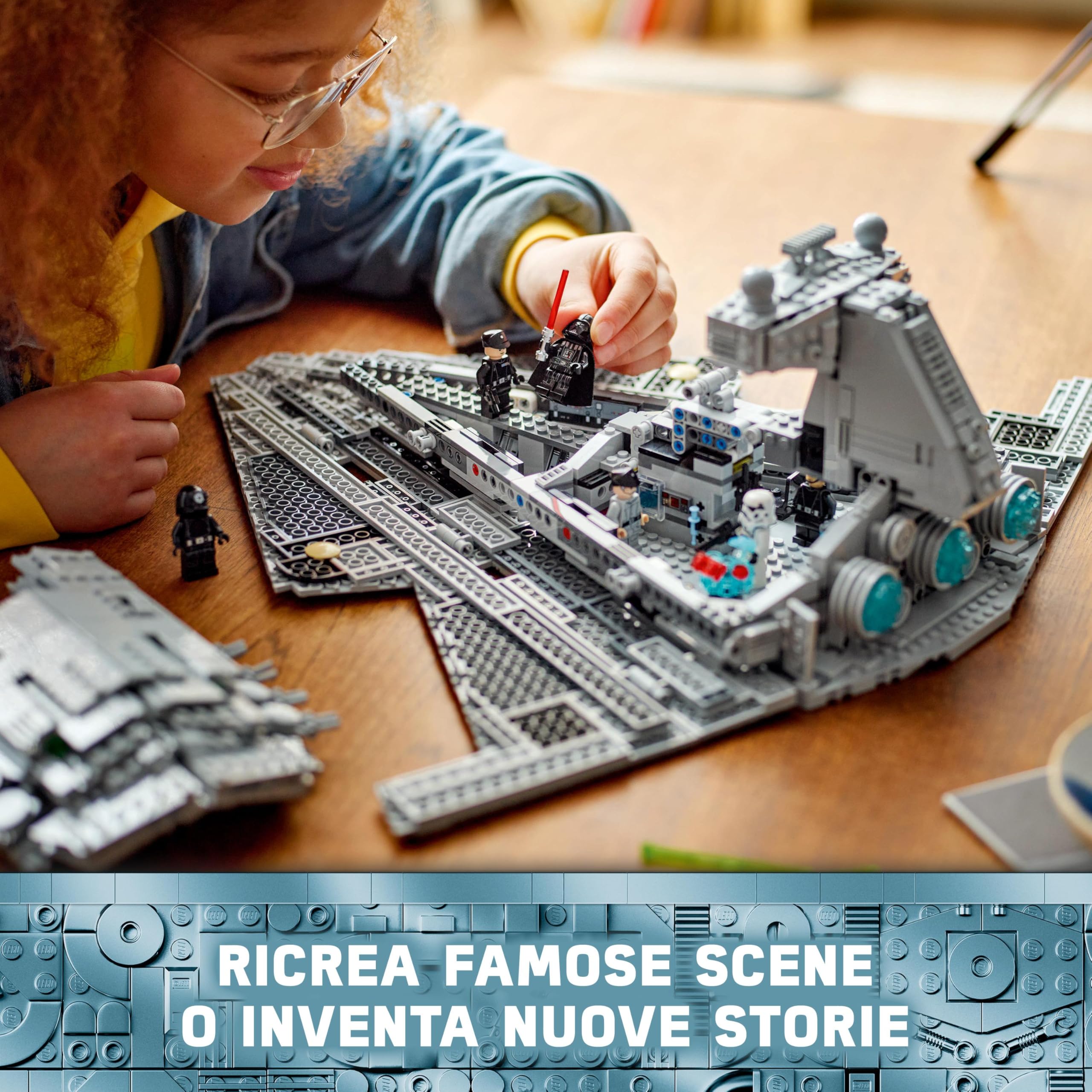 LEGO Star Wars 75394 Imperial Star Destroyer - Astronave Giocattolo da Costruire con Interni Dettagliati e 7 Minifigure Incluso Darth Vader - Regalo per Bambini 10+ e Fan Adulti di Una Nuova Speranza