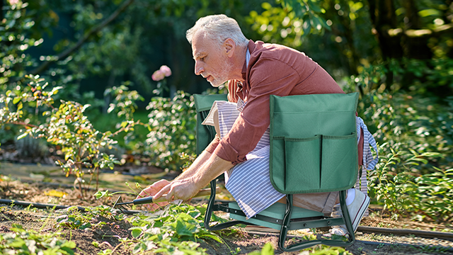 Simple Deluxe 2 Pack Garden Kneeler And Seat - Foldable Kneeling Stool With Tool Pouch