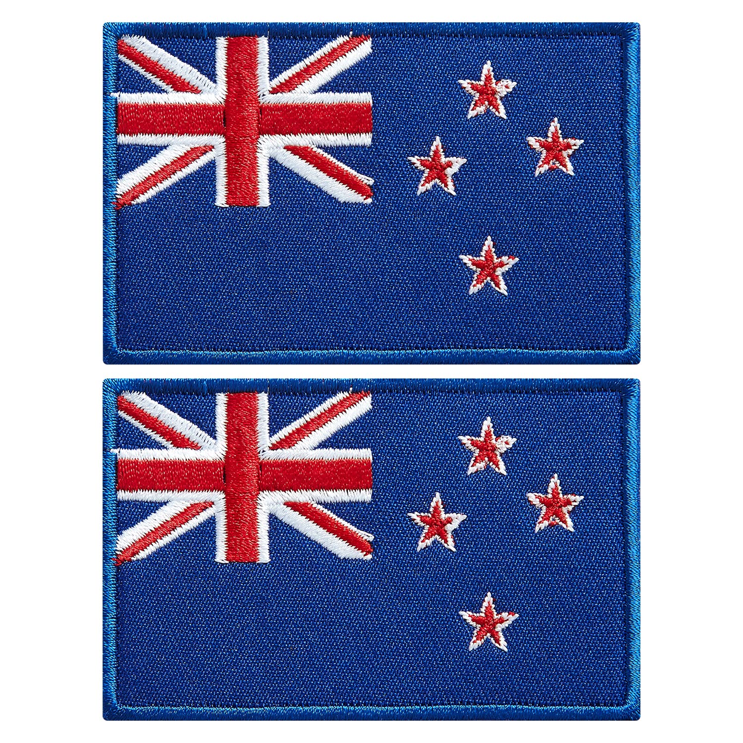 Stidsds 2 Pack New Zealand Flag Patch, Embroidered Flags Military Tactical Patch for Clothes, Hat, Backpacks, Pride Decorations