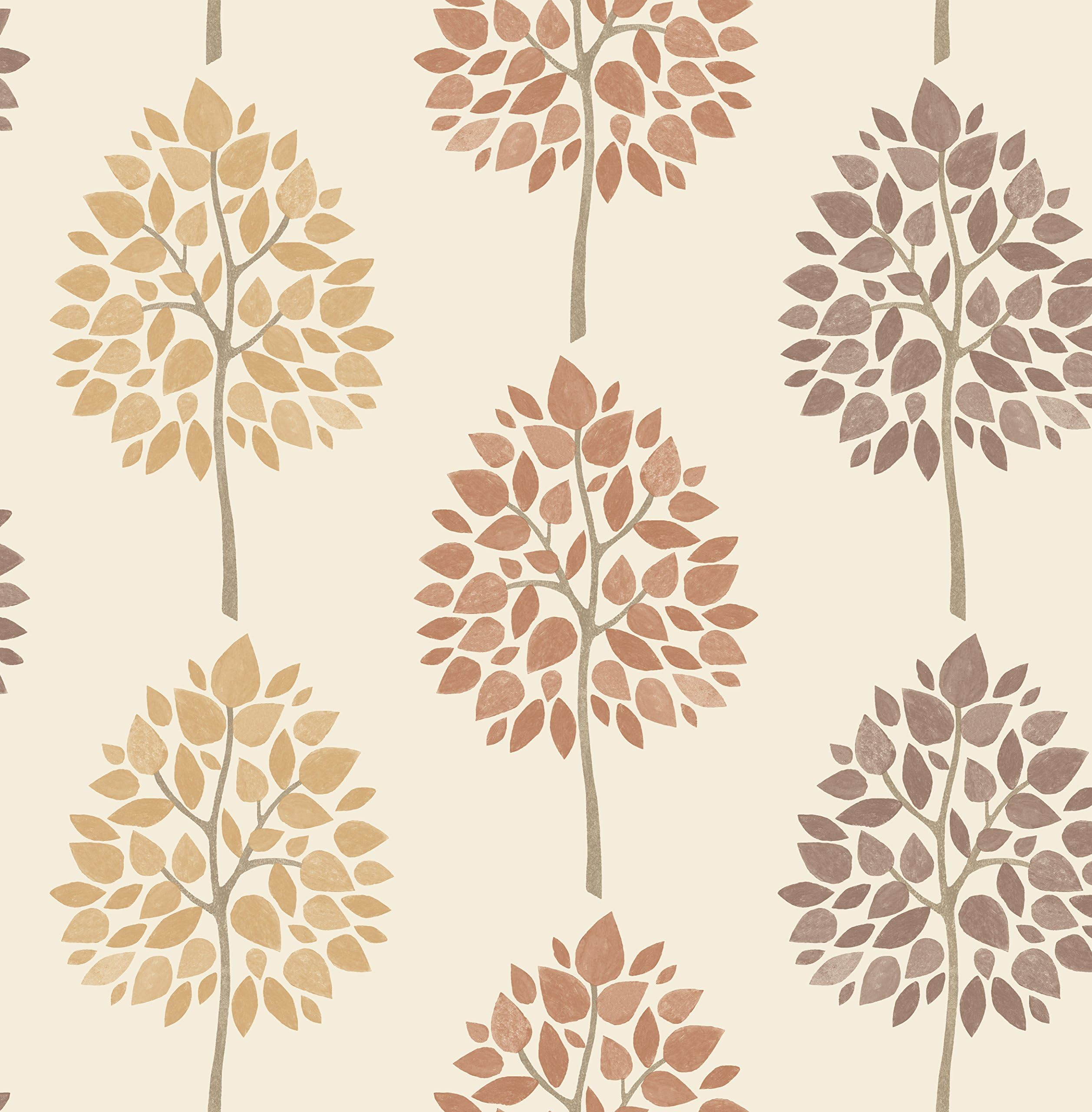 BHF FD41595 Riva Tree Wallpaper - Natural/Brown (2-Piece)