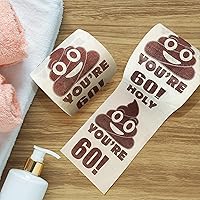 Vista 6 de Regalos de feliz cumpleaños 60, rollo de papel higiénico divertido de 3 capas, papel higiénico impreso Holy Poop You're 60, regalo de bromas