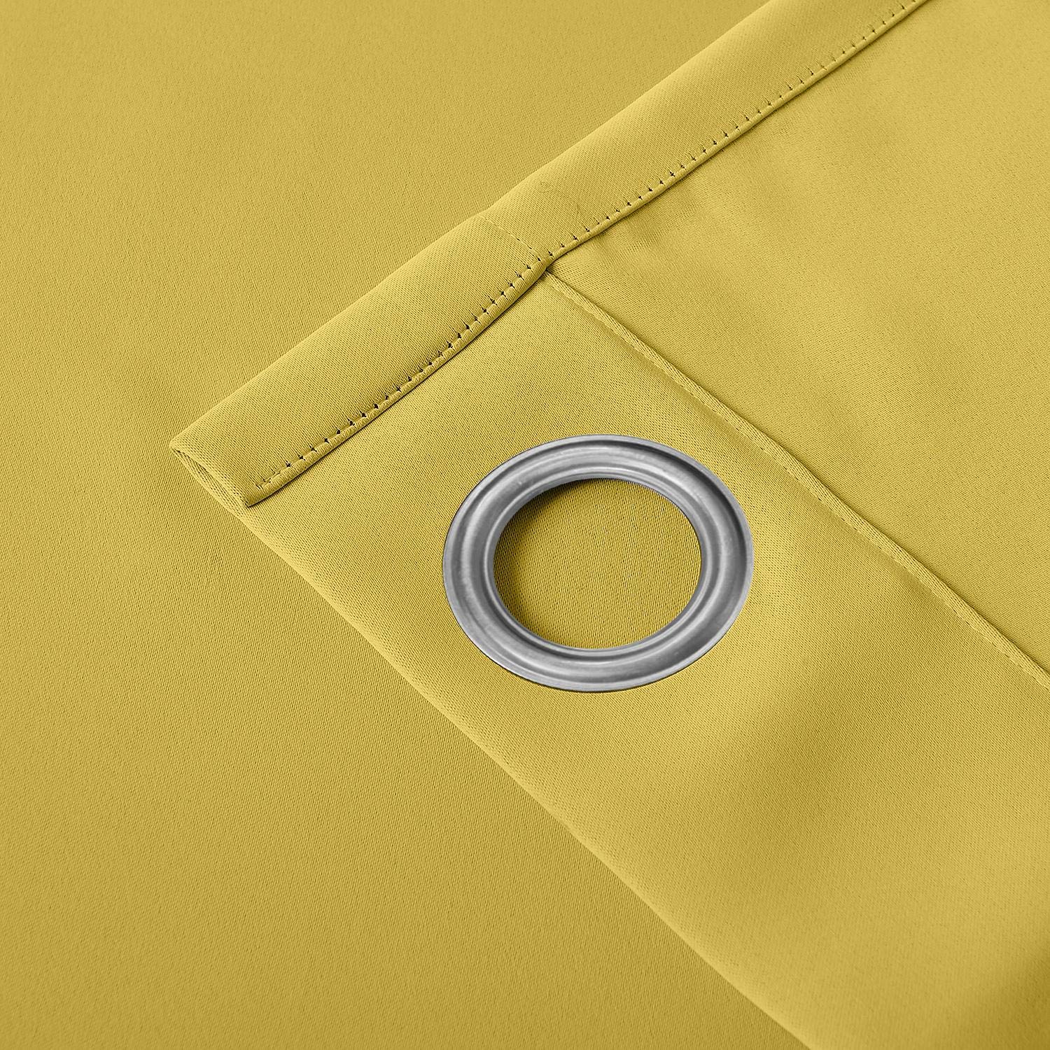 Tende impermeabili per esterni, antivento, con occhielli, colore giallo, 254 x 244 cm, per gazebo, veranda, terrazza, patio, 1 pezzo
