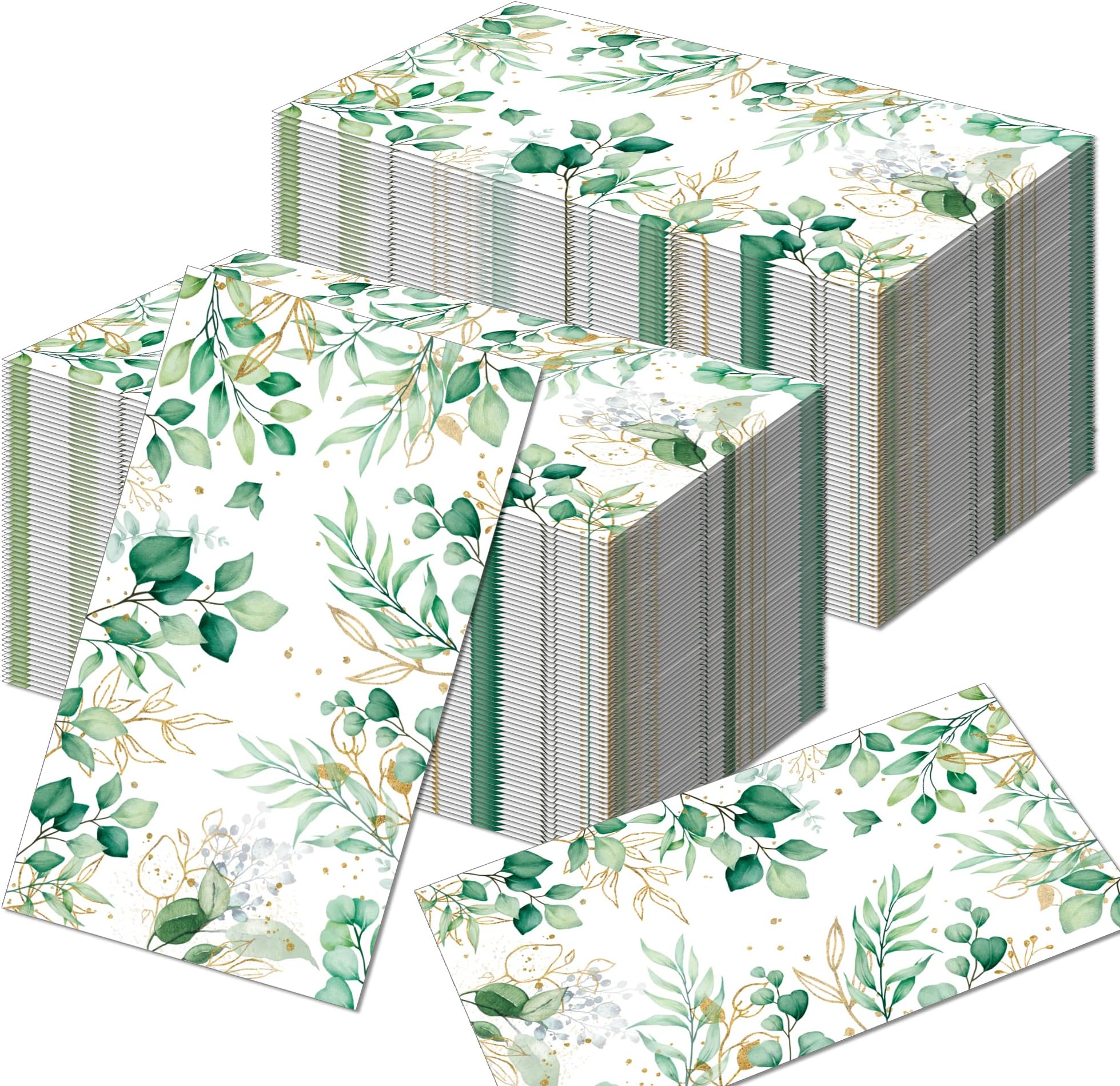 60 Count Eucalyptus Napkins Disposable Greenery Guest