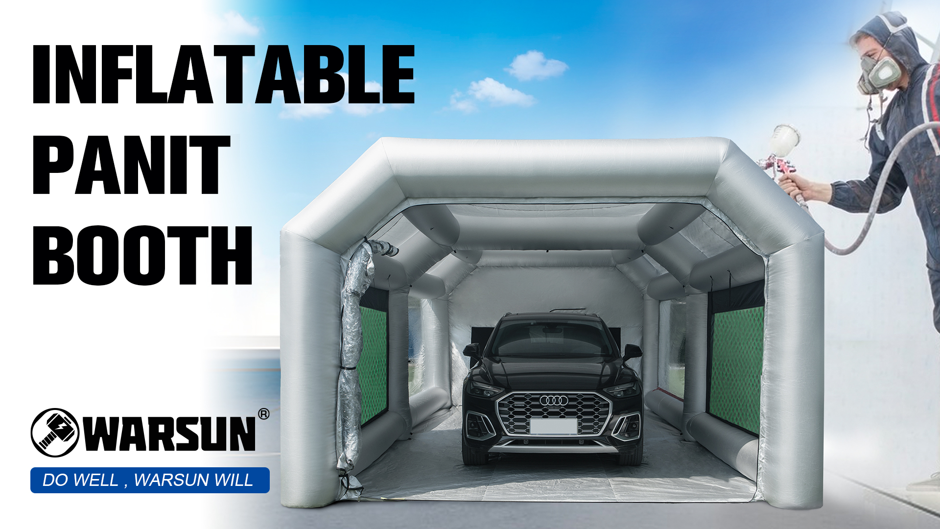 Warsun Upgrade Inflatable Paint Booth With Mini Air Draft Device | INDIA