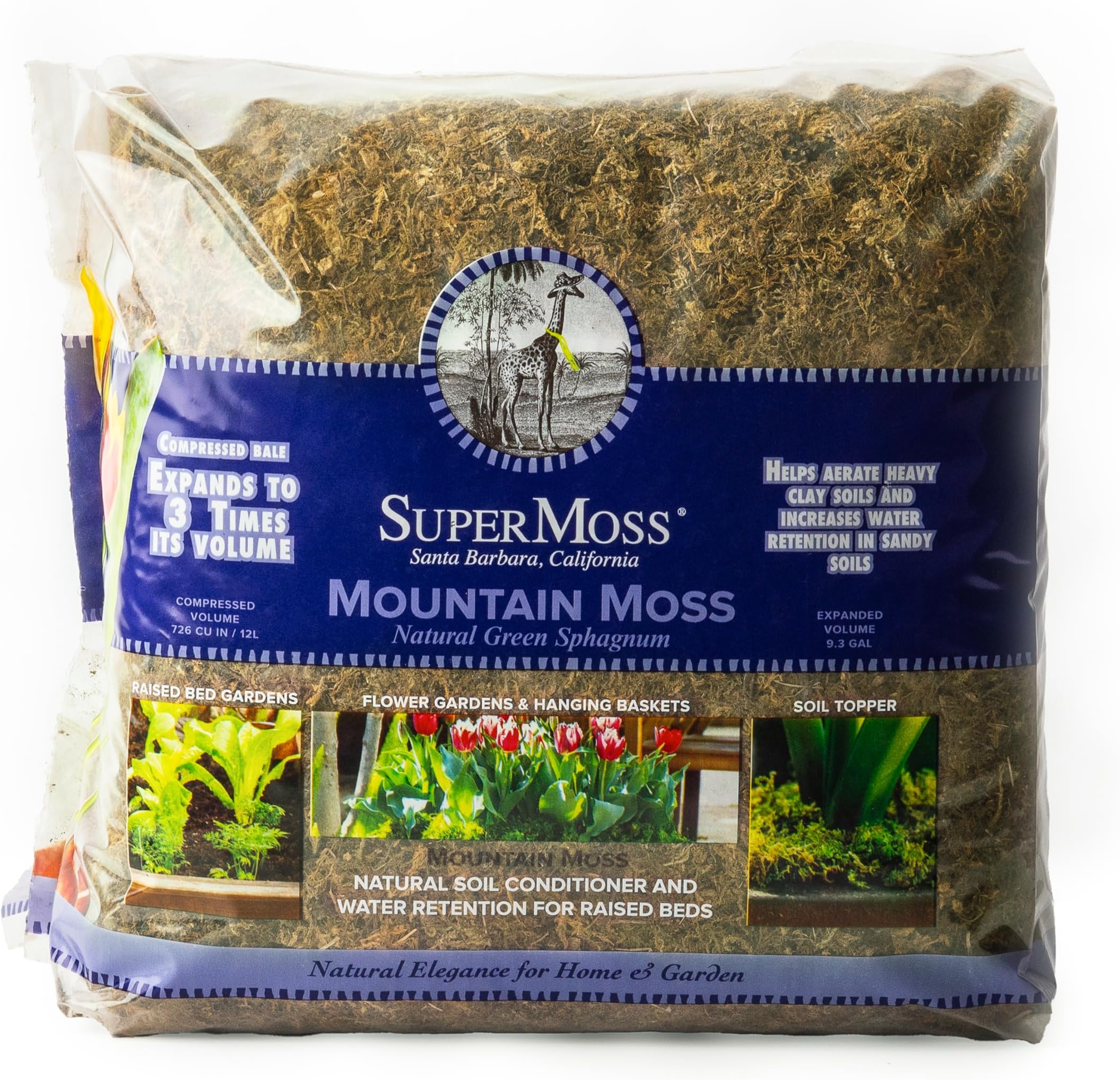 (23825) Mountain Moss Dried, Natural, 5lb Small Bale