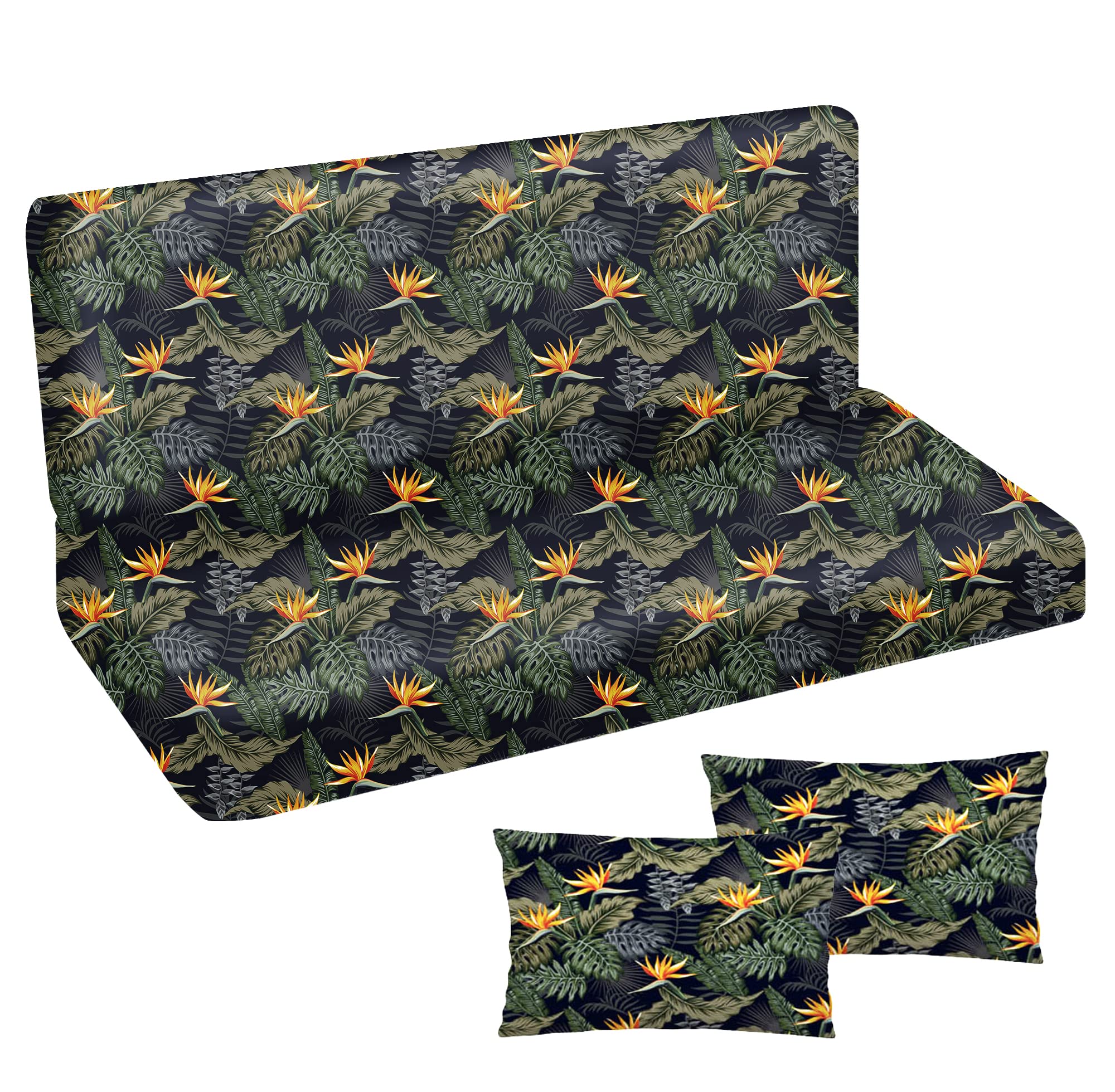 Ferocity Cuscino per panca da giardino, impermeabile, 185x50x50 cm, per mobili da giardino, per pallet, per esterni e patio, con schienale, Glatt- Pik Beige [133