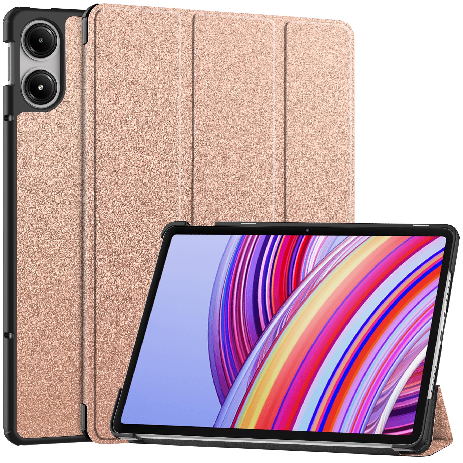 Hülle Für Xiaomi Redmi Pad Pro 12,1 Zoll – Cartoon-Frosch Design, PU-Leder, Mit Ständer Und Kartenfächern