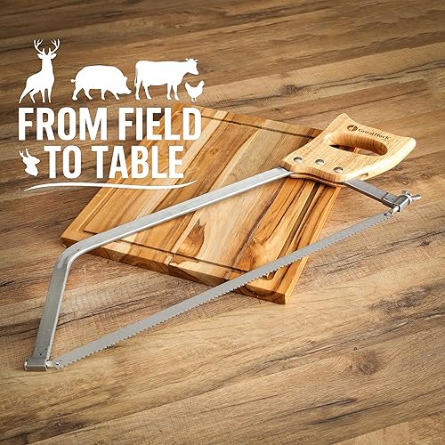 Miniatura 2 de GreatNeck BUS18 Sierra de carnicero, 18 pulgadas, sierra de procesamiento de carne, corte a través de huesos y carne, ideal para uso doméstico y