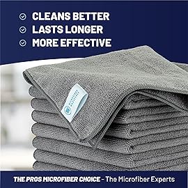 MW Pro Microfiber Cleaning Cloth | Gray | 36 Pack | 16 x 16 | All Purpose Microfiber Towels - Clean, Dust, Polish, Scrub, Absorbent
