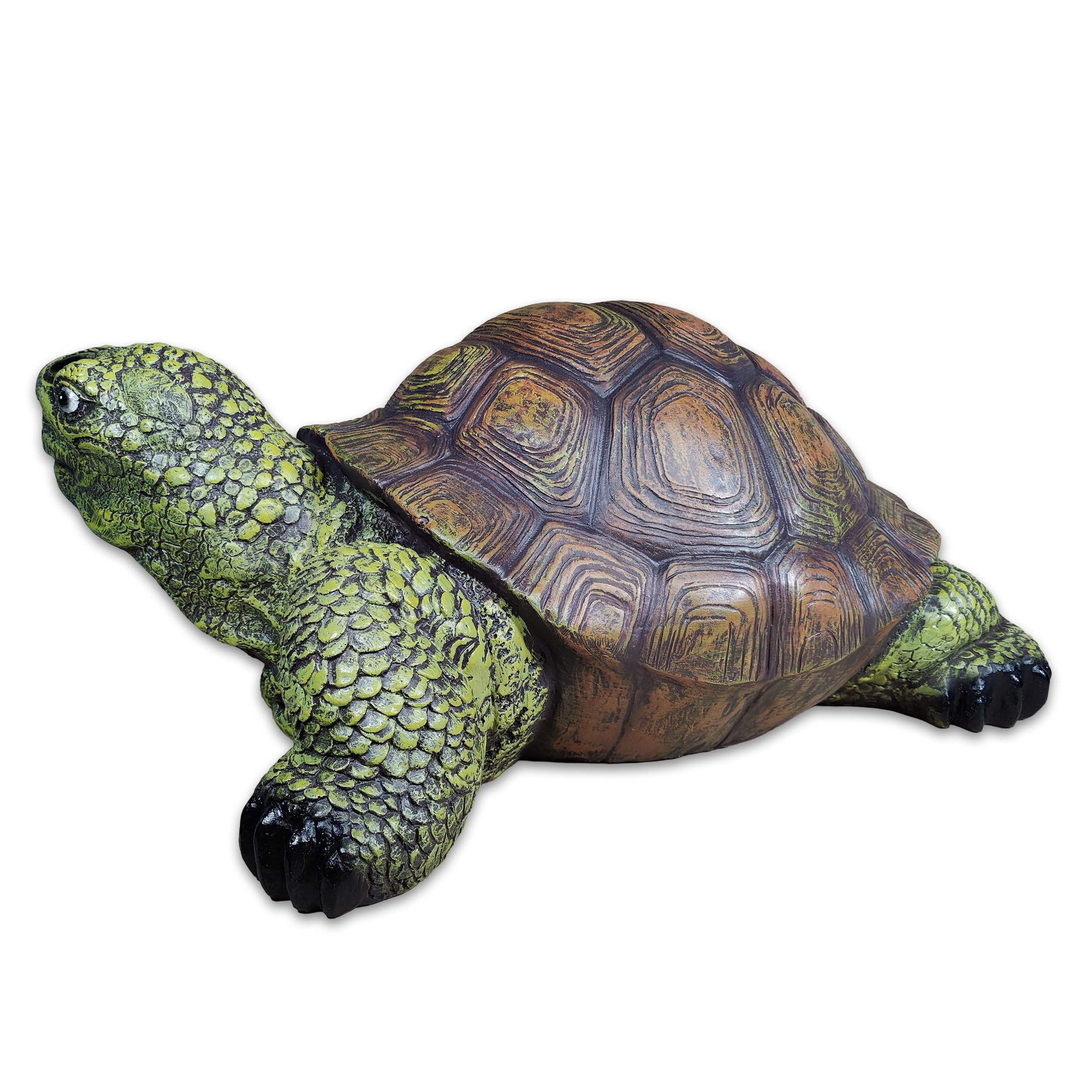 colourliving Schildkröte Figur – realistische Dekofigur Schildkröte, handbemalt aus Polyresin, Garten & Zuhause, Zwei Größen (groß & klein) (Groß)