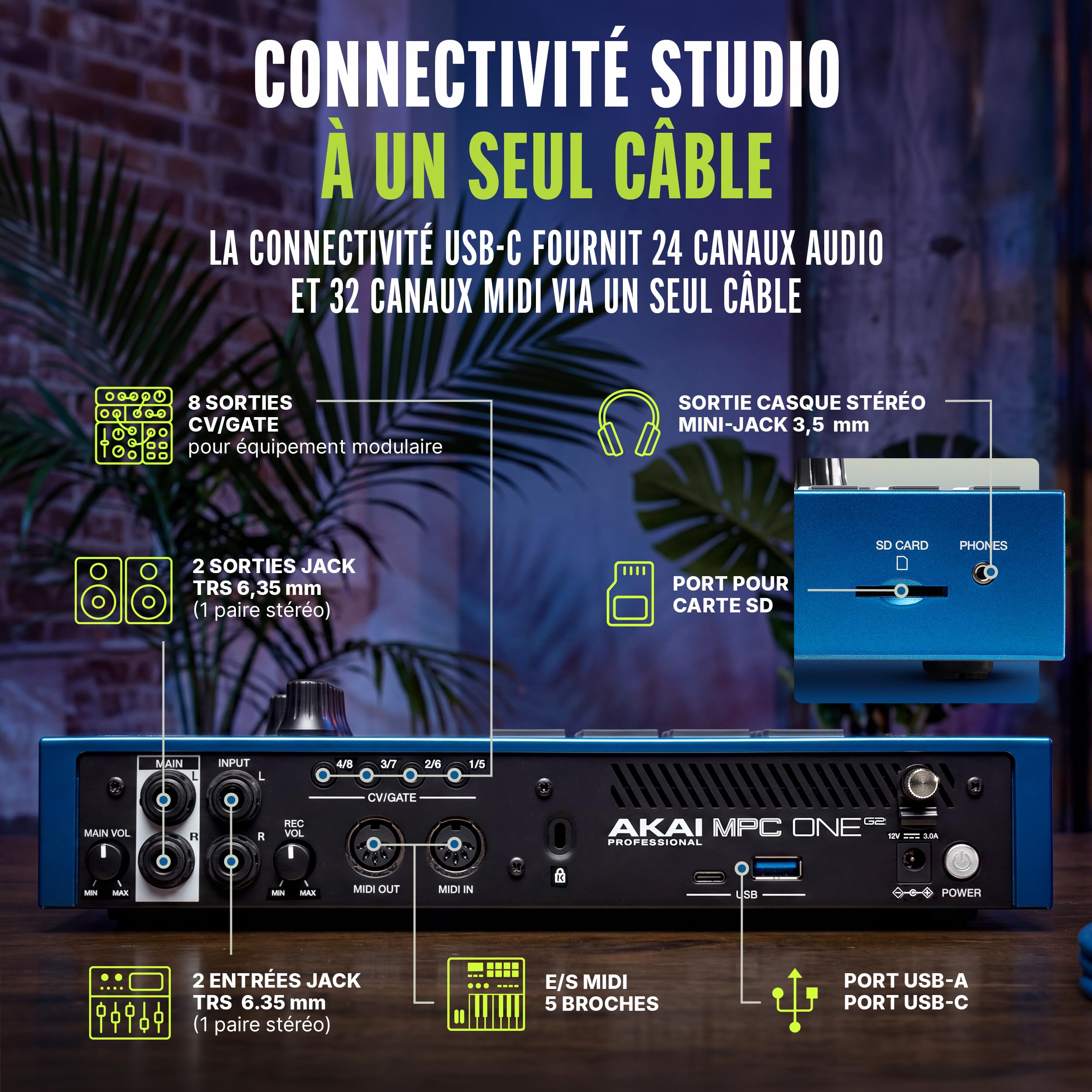 Akai Professional MPC One G2 Centre de Production Autonome Next-Gen
