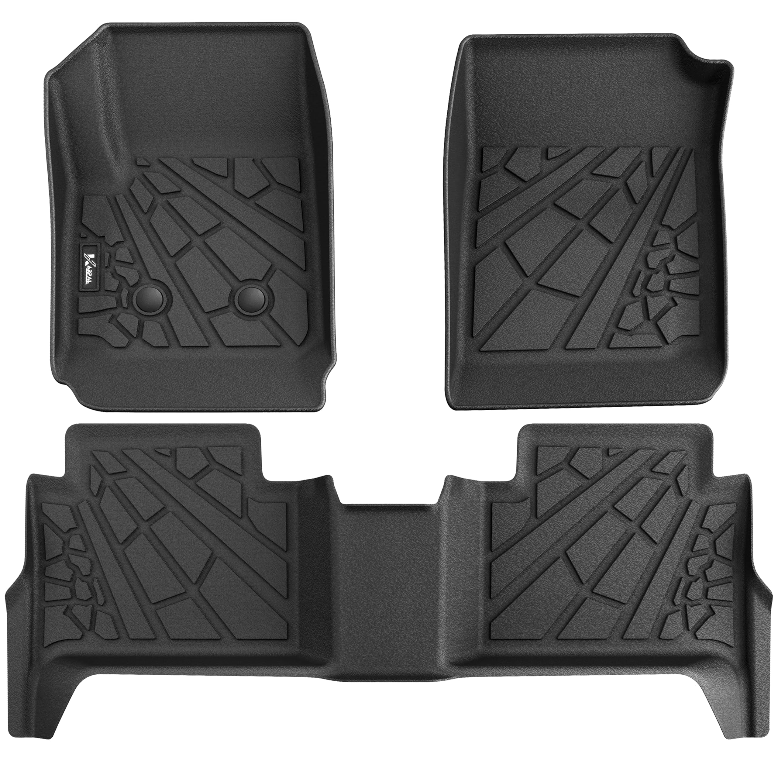 Floor Mats for Chevy Colorado/GMC Canyon 2015-2022 Crew Cab, All Weather TPE Protection Floor Liners Accessories, 1st & 2nd Row