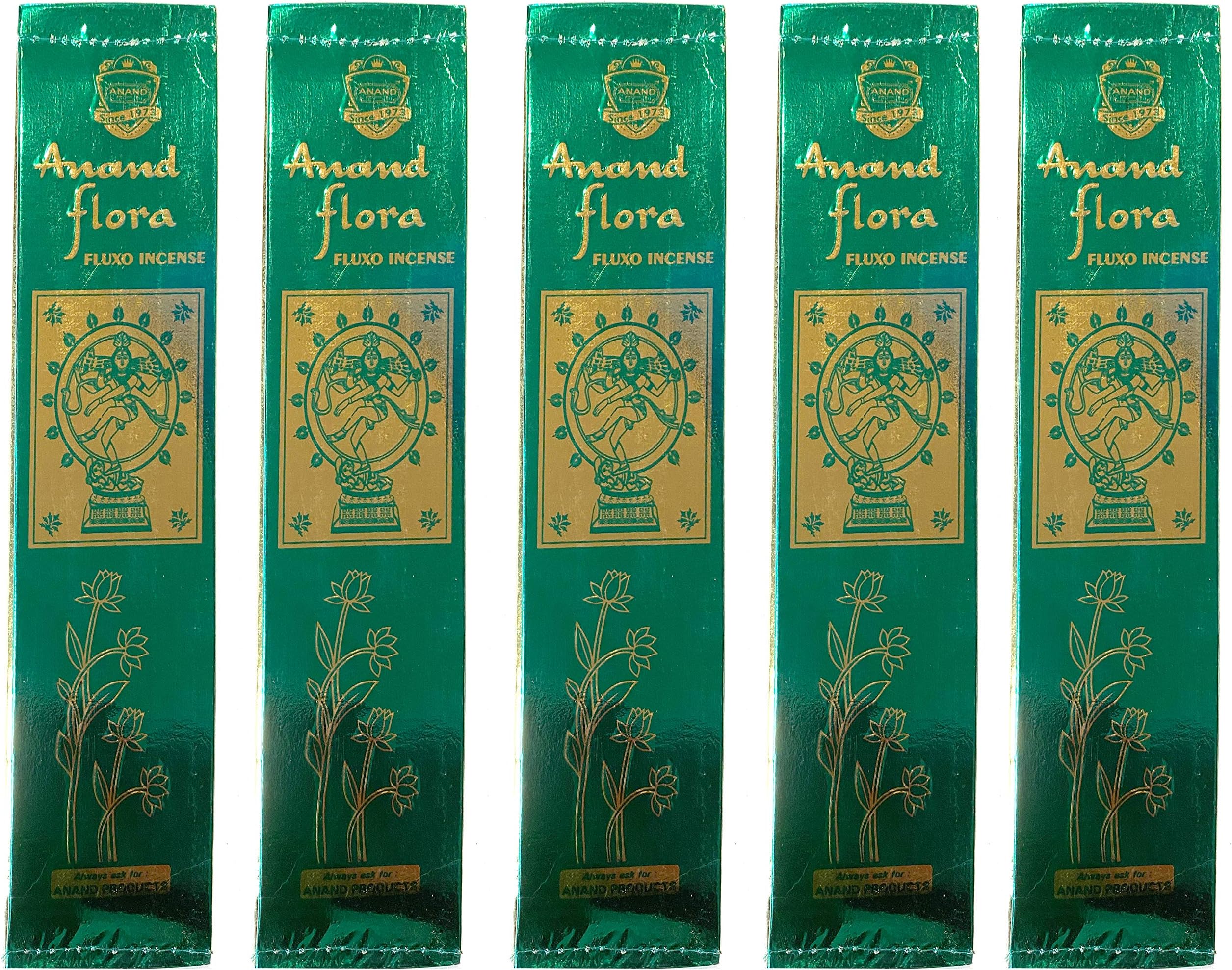 Anand Flora Fluxo Incense - 5 Packs, 25 Grams per Pack