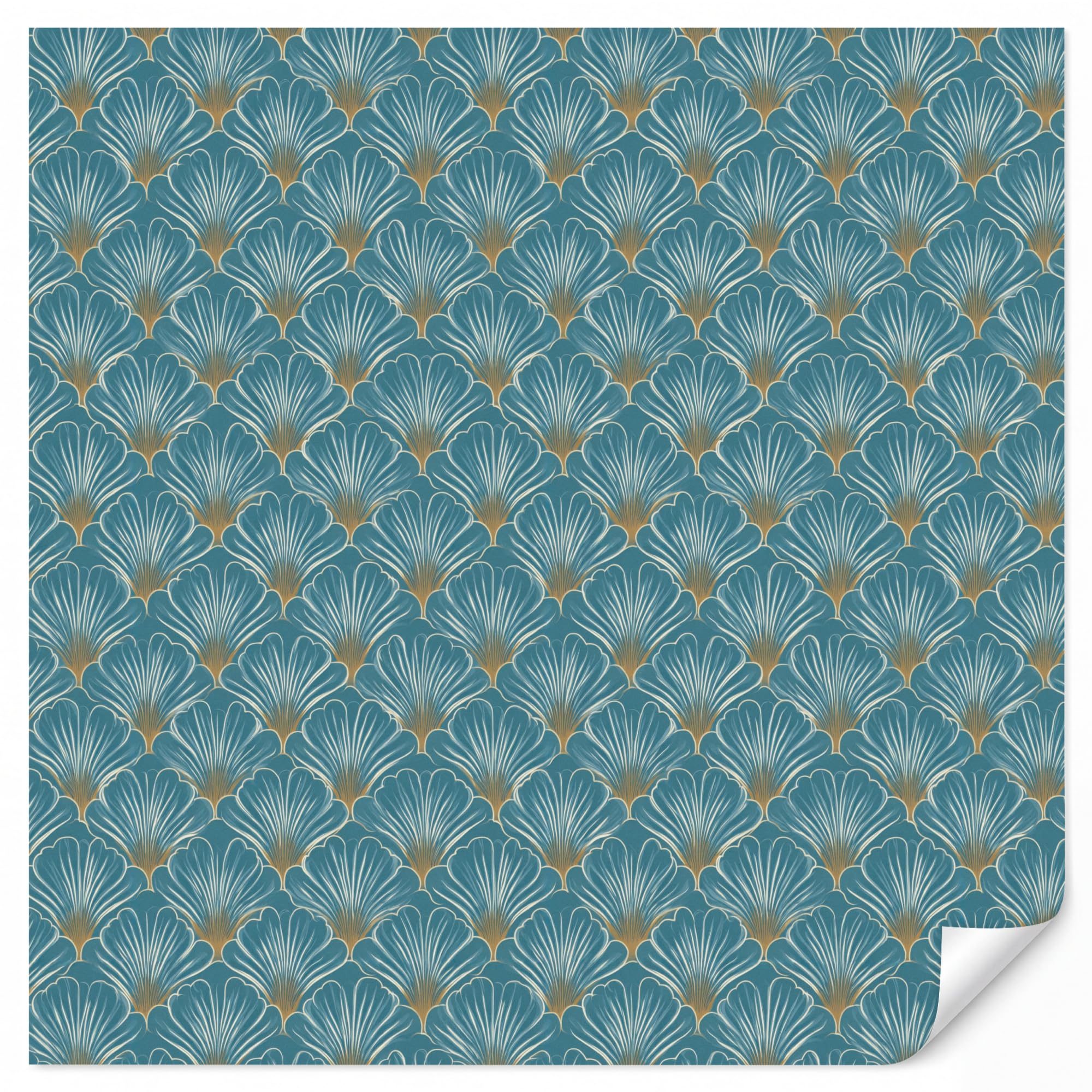 Papel Pintado Vinilico 300x300 cm Primera Calidad Papeles Pintados De Pared Pour Salon Dormitorio Decorativo Wallpaper Cocina Simétrico - Patrón - Azul