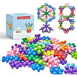 Clip Connect 100 Pieces | Diameter 1.5, Interlocking Solid Plastic Building Blocks Set Early STEM Educational Toy for Preschool Kids Boys and Girls, Promotes Fine Motor Skills & Sensory Development