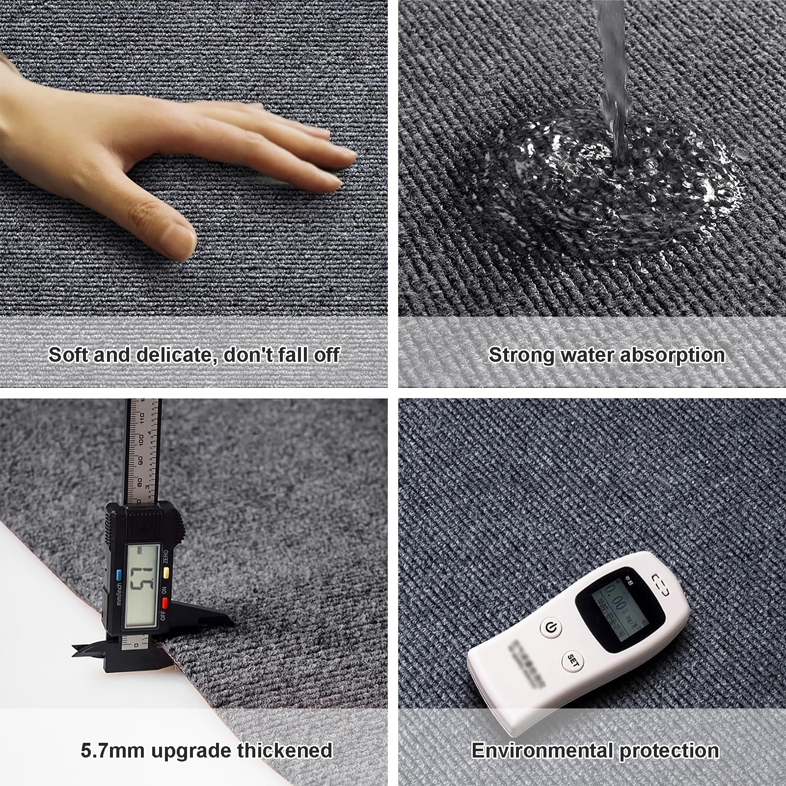 Besnut 6mm 23in Thick Soundproof Rugs For Upright Piano