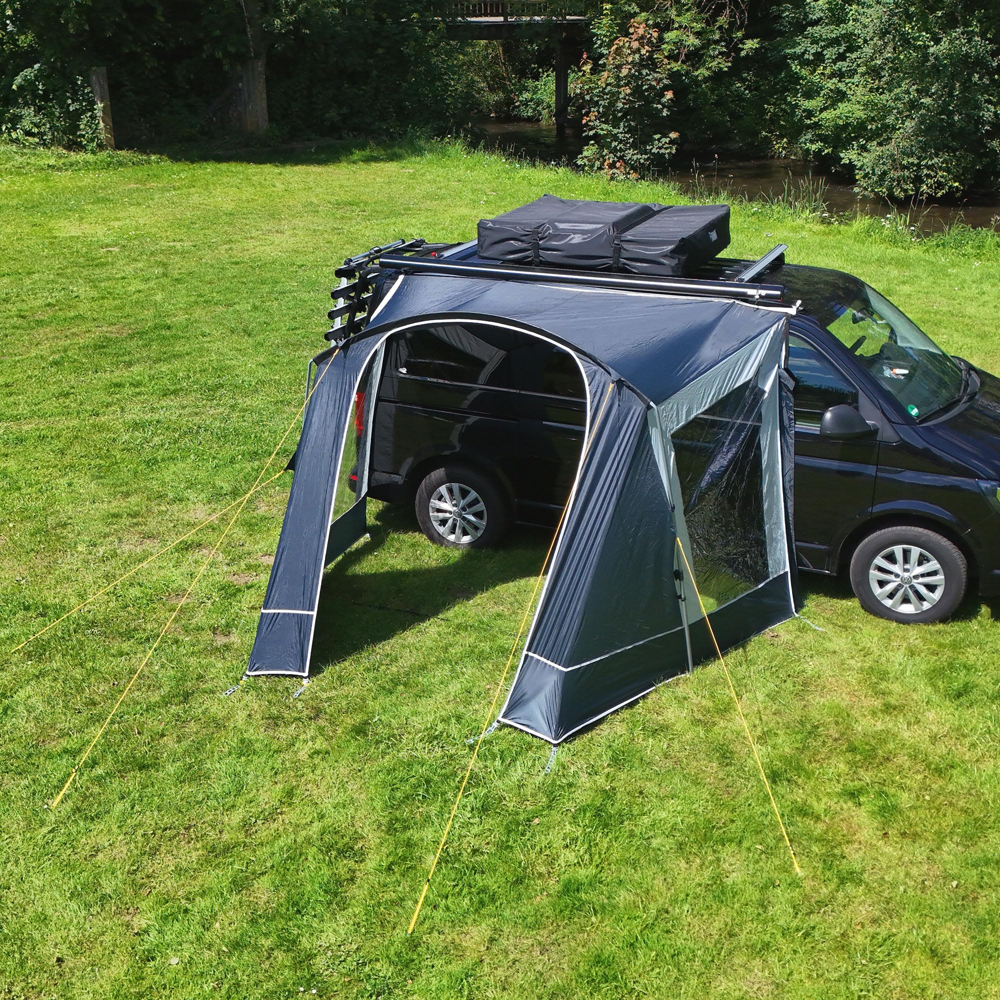 Freizeitschmiede CaliShade Sonnensegel Bus Sonnenvordach 260x220 Universal Camping Bus Vorzelt Sport & Freizeit