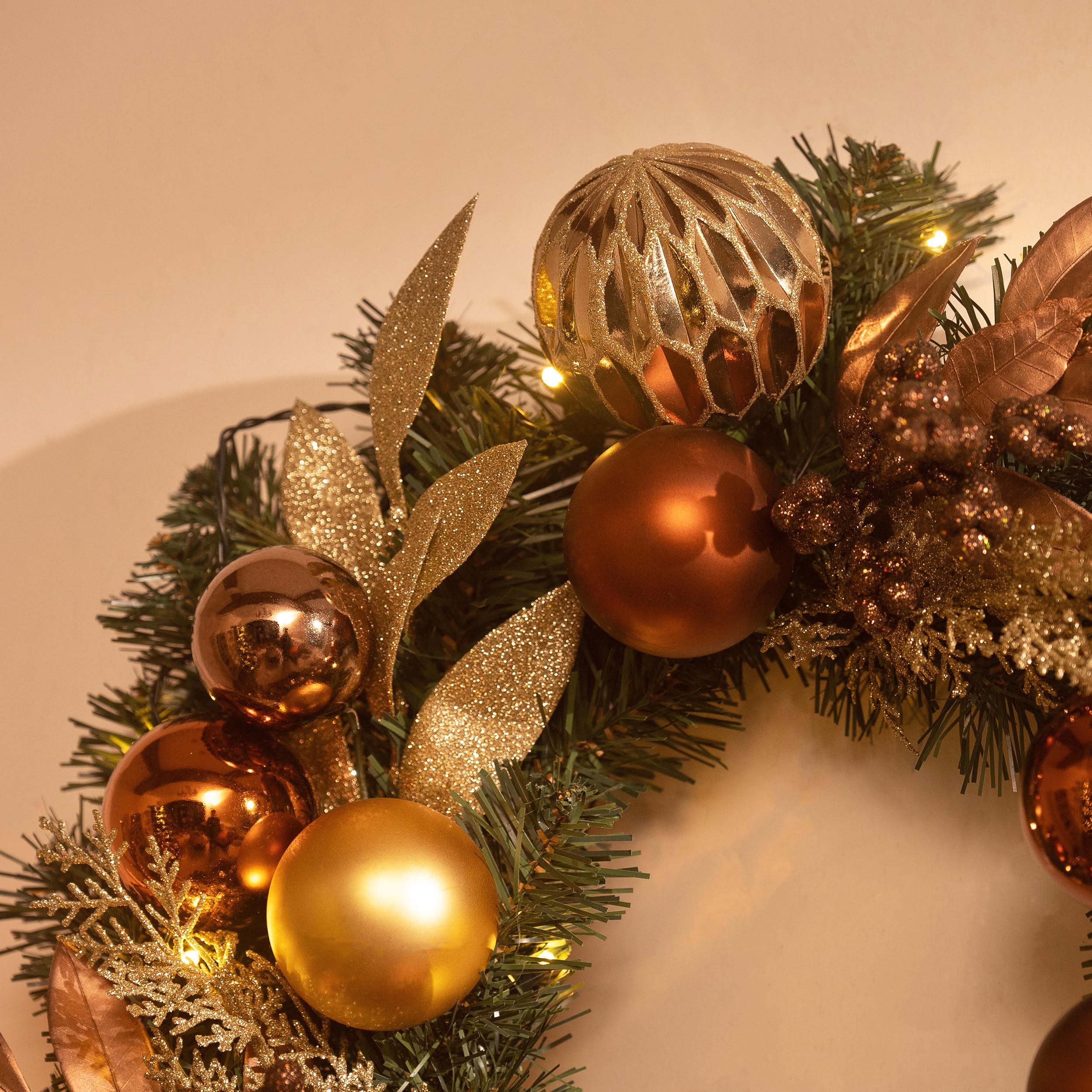 Ornativity Silver Glitter Star Tree Topper - 11.5" Christmas Tree Top With Bells, Mistletoe & Red Berries - View #2