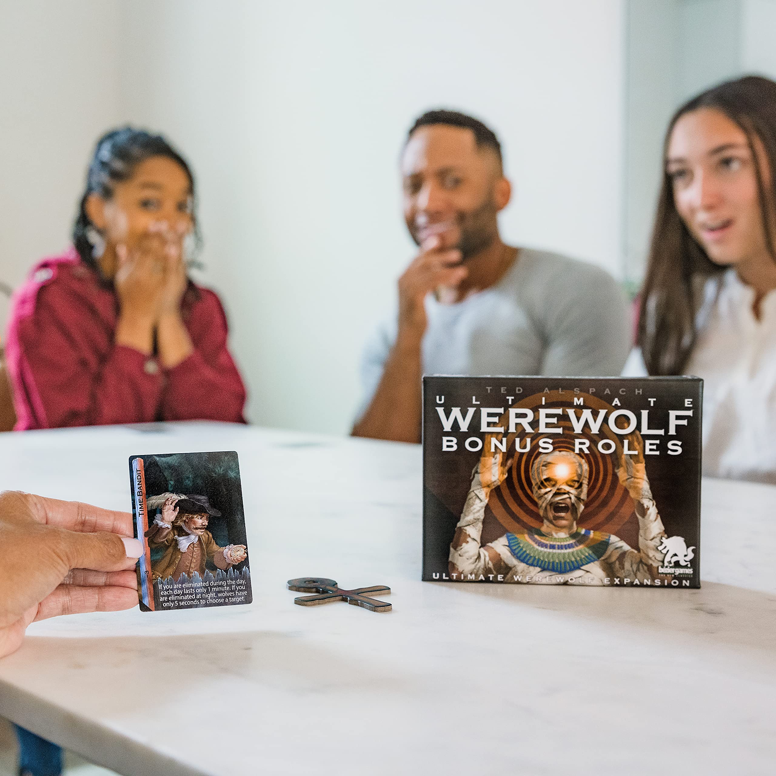 One Night Ultimate Werewolf – Fun Party Game for Kids & Adults | Engaging Social Deduction | Fast-Paced Gameplay | Hidden Roles & Bluffing, Black: Bonus Roles