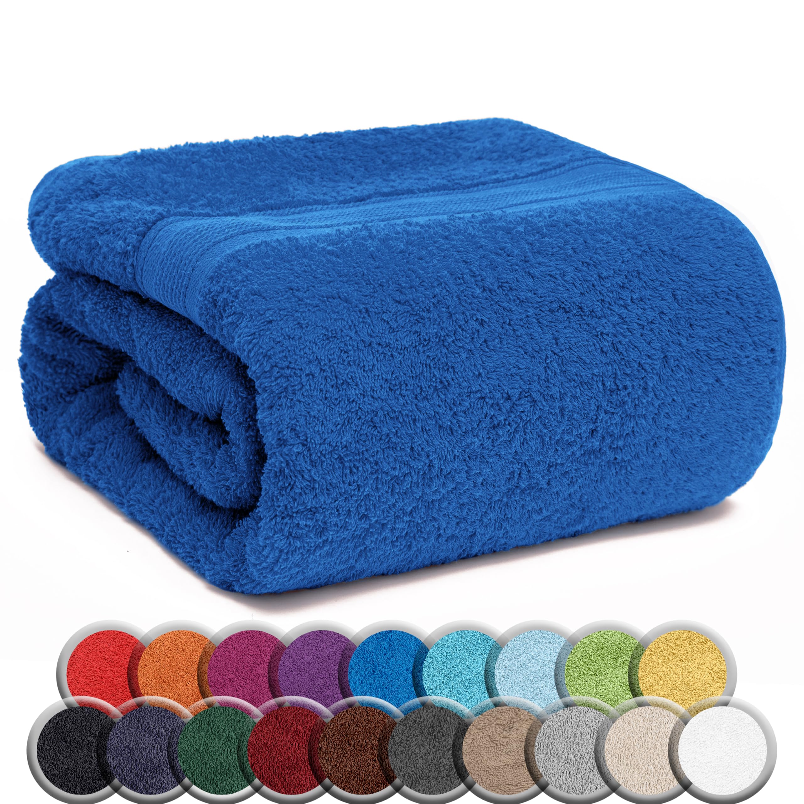 NatureMark SAUNATUCH/Badetuch – Premium Qualität 80x200cm – Sauna-Handtuch 100% Baumwolle – Farbe: Royal Blau