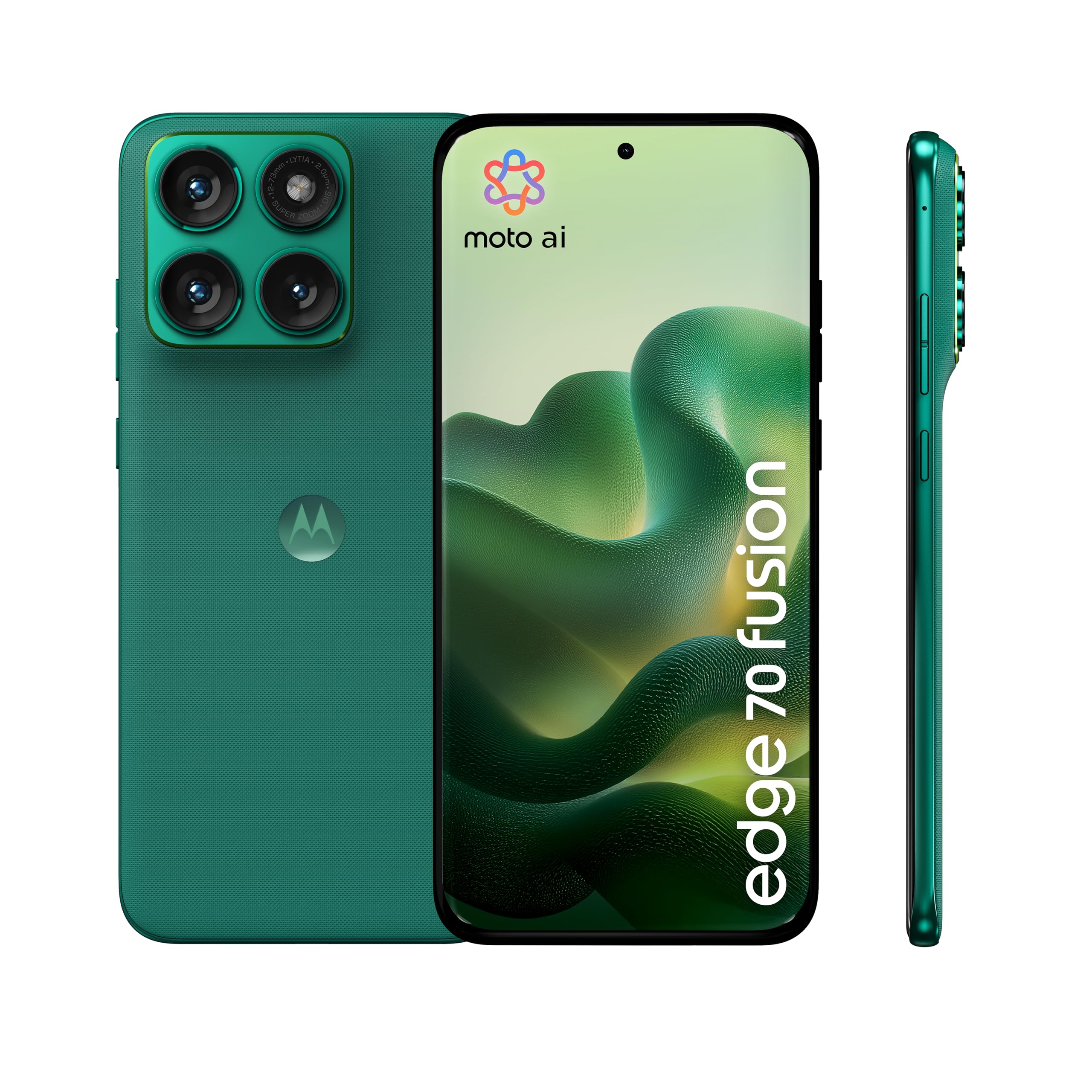 Motorola Edge 70 Fusion 8 256 5G, Pantone Sporting Green (Vert) | Triple capteur Sony Lytia, écran 6,78" pOLED, Snapdragon 7s Gen 3, 5200 mAH