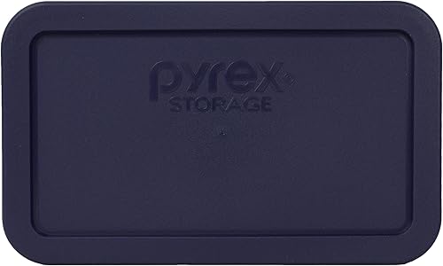 Pyrex Cubierta de almacenamiento de plástico oblonga azul 4.8 taza 7214-PC