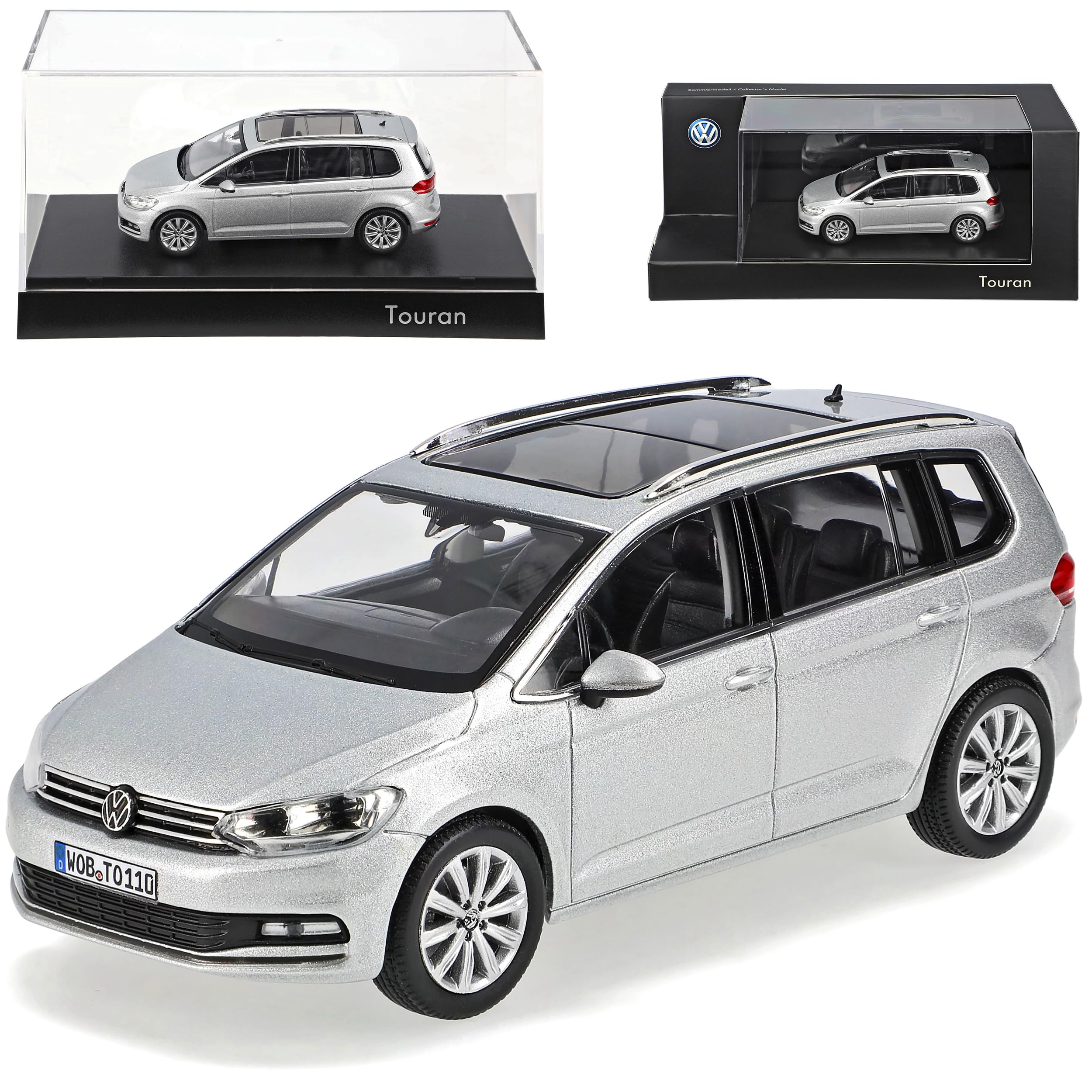Volkwagen T*o*u*r*a*n II Reflex Silber Ab 2015 1/43 Norev Modell Auto
