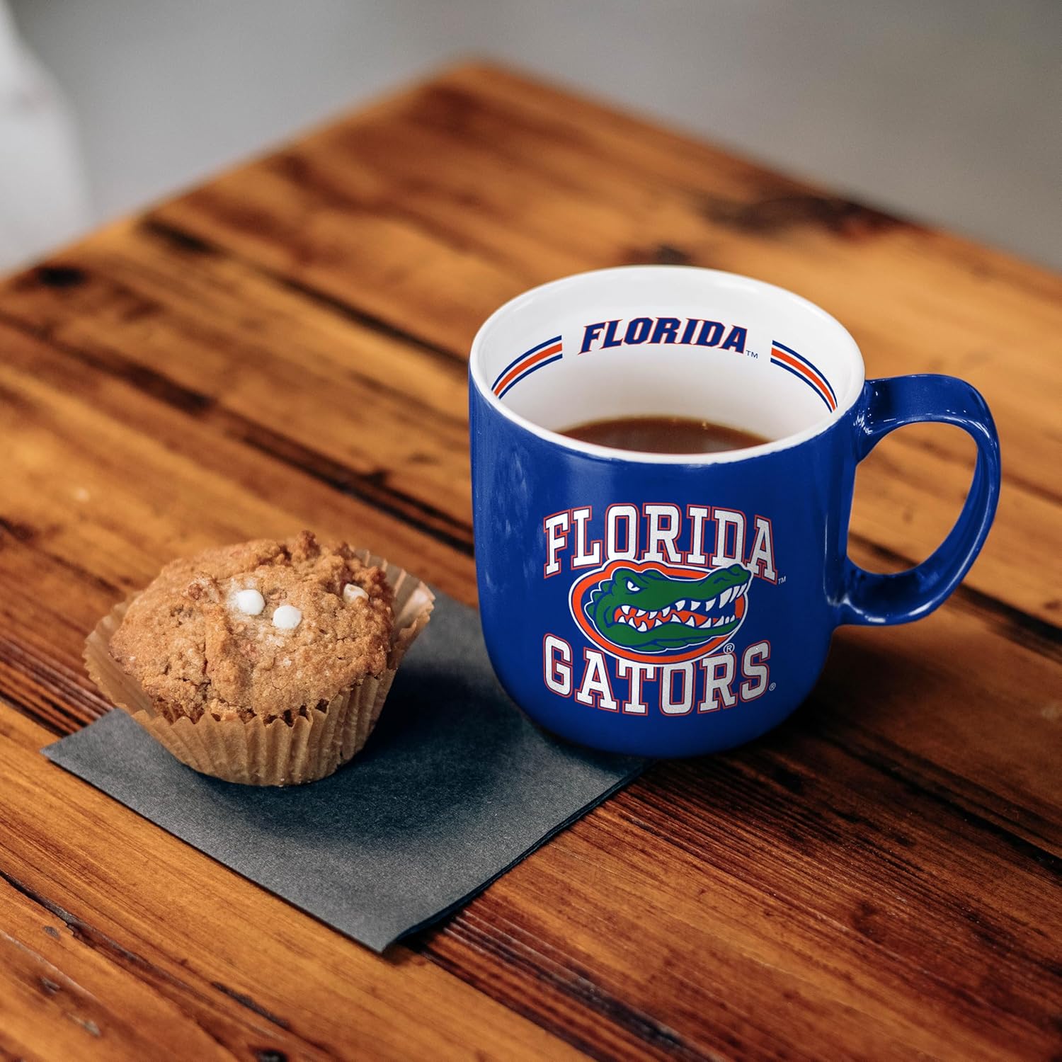 Logo Brands NCAA Florida Gators 15oz Stripe Mug - Team Logo, Inside Print, Standard Handle, Microwave & Dishwasher Safe - Image 6