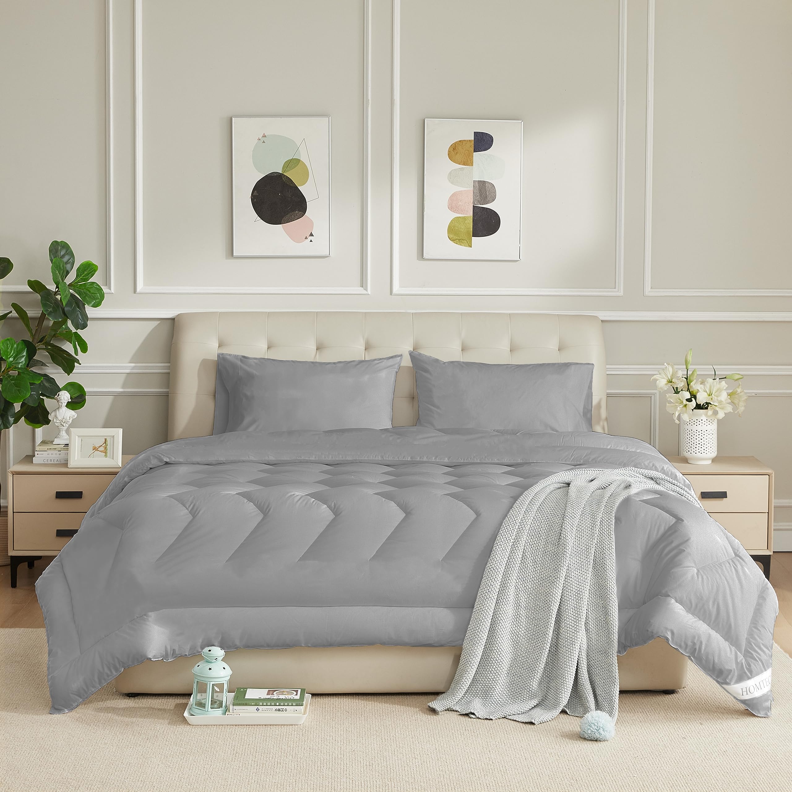 HOMTEC 100% Cotton Shell Duvet Insert