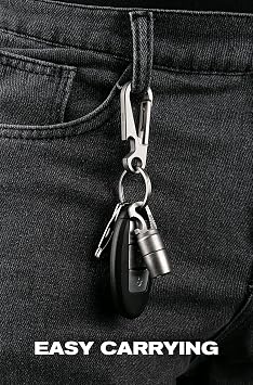 KEEPO LINK Titanium Carabiner Keychain Clip with Bottle Opener, OLM02