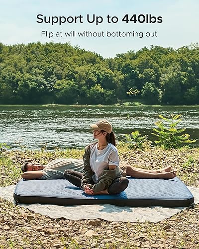 Miniatura 9 de Acacia 4" Thick Self Inflating Sleeping Pad with Foam, Innovative Y-Shaped Telescopic Structure, Ultraportable Camping Air Mattress with Pump Sack,
