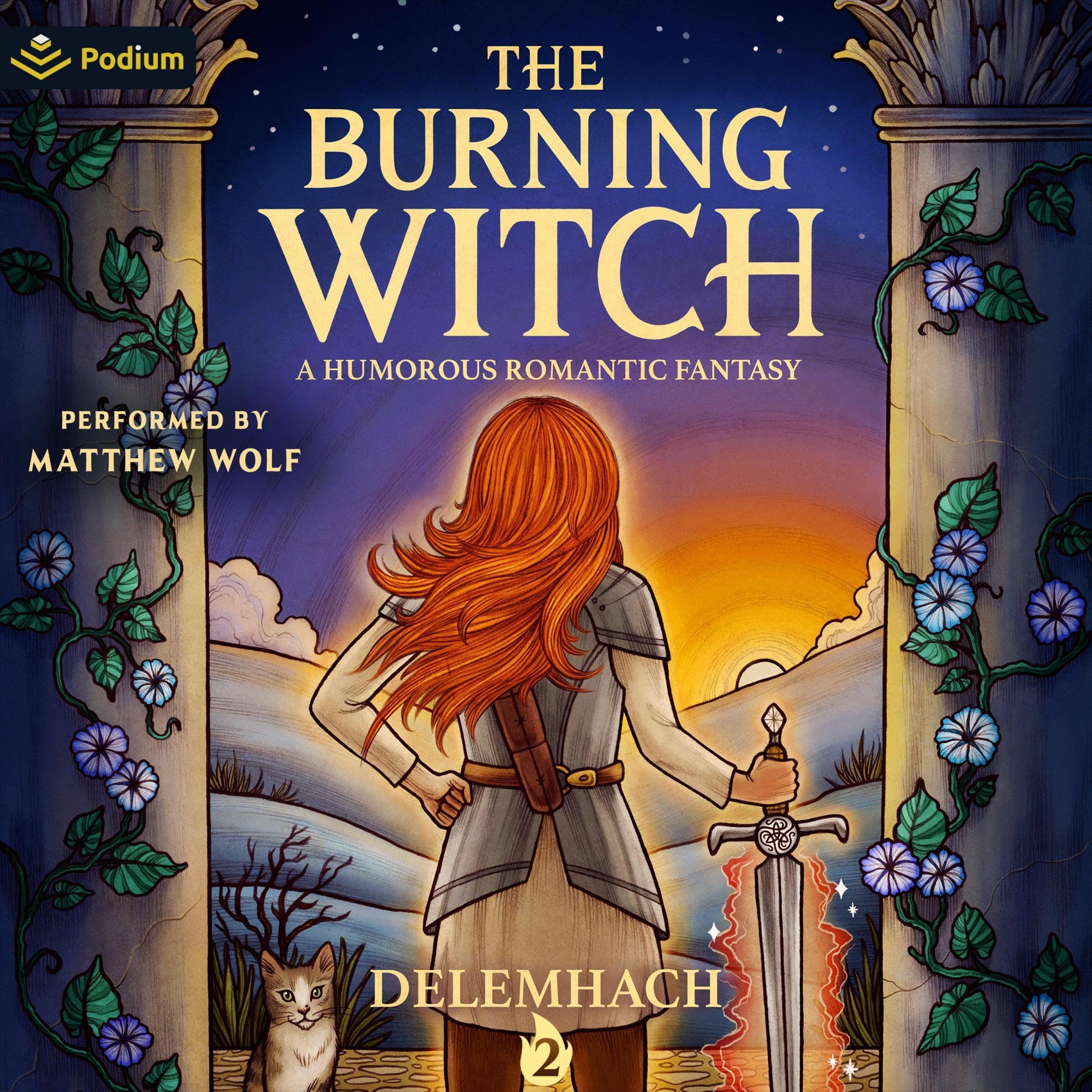 Cover art for The Burning Witch 2: A Humorous Romantic Fantasy