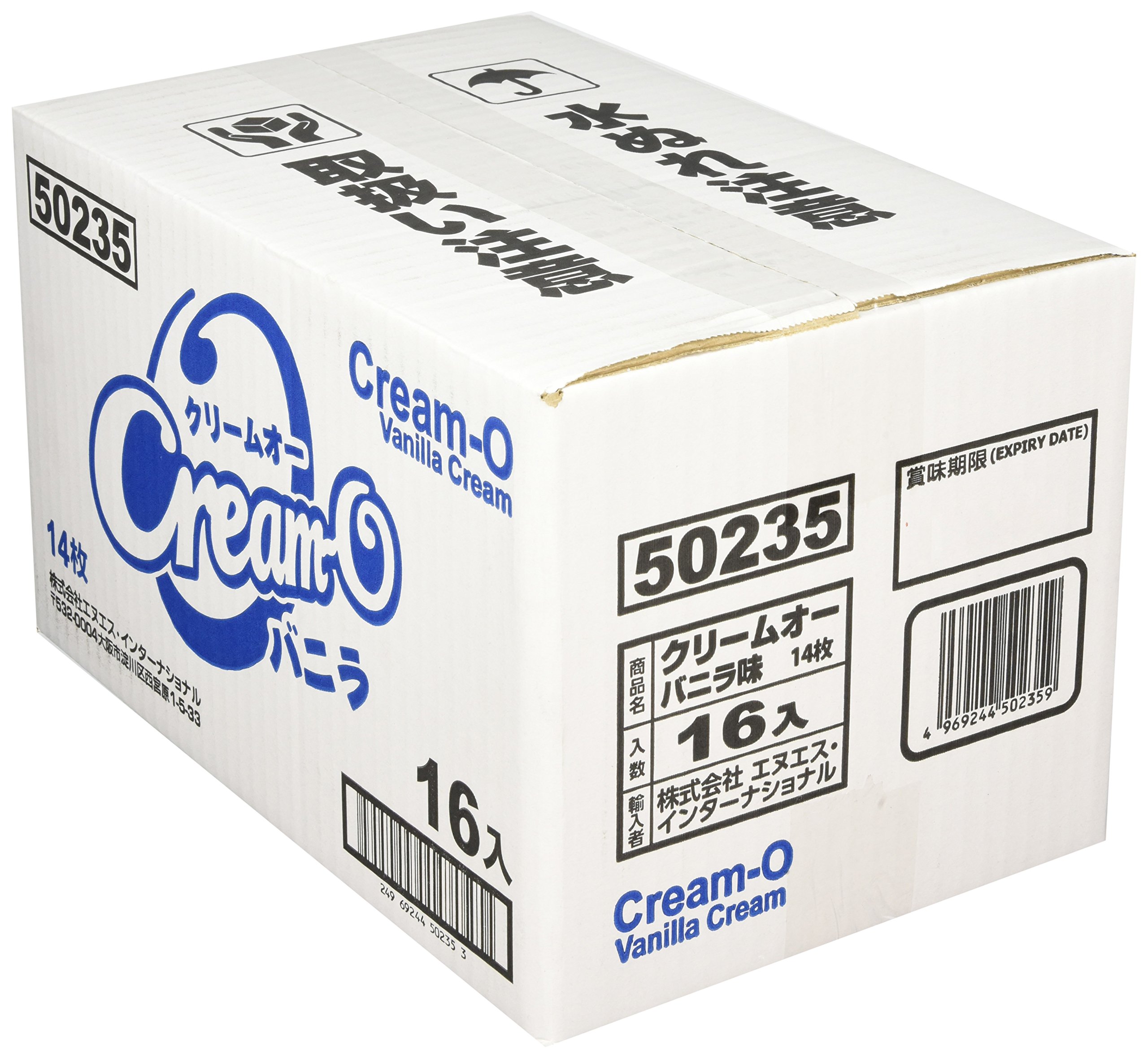 Amazon.co.jp: クリームオーバニラ味 14枚×16袋 : 食品・飲料・お酒