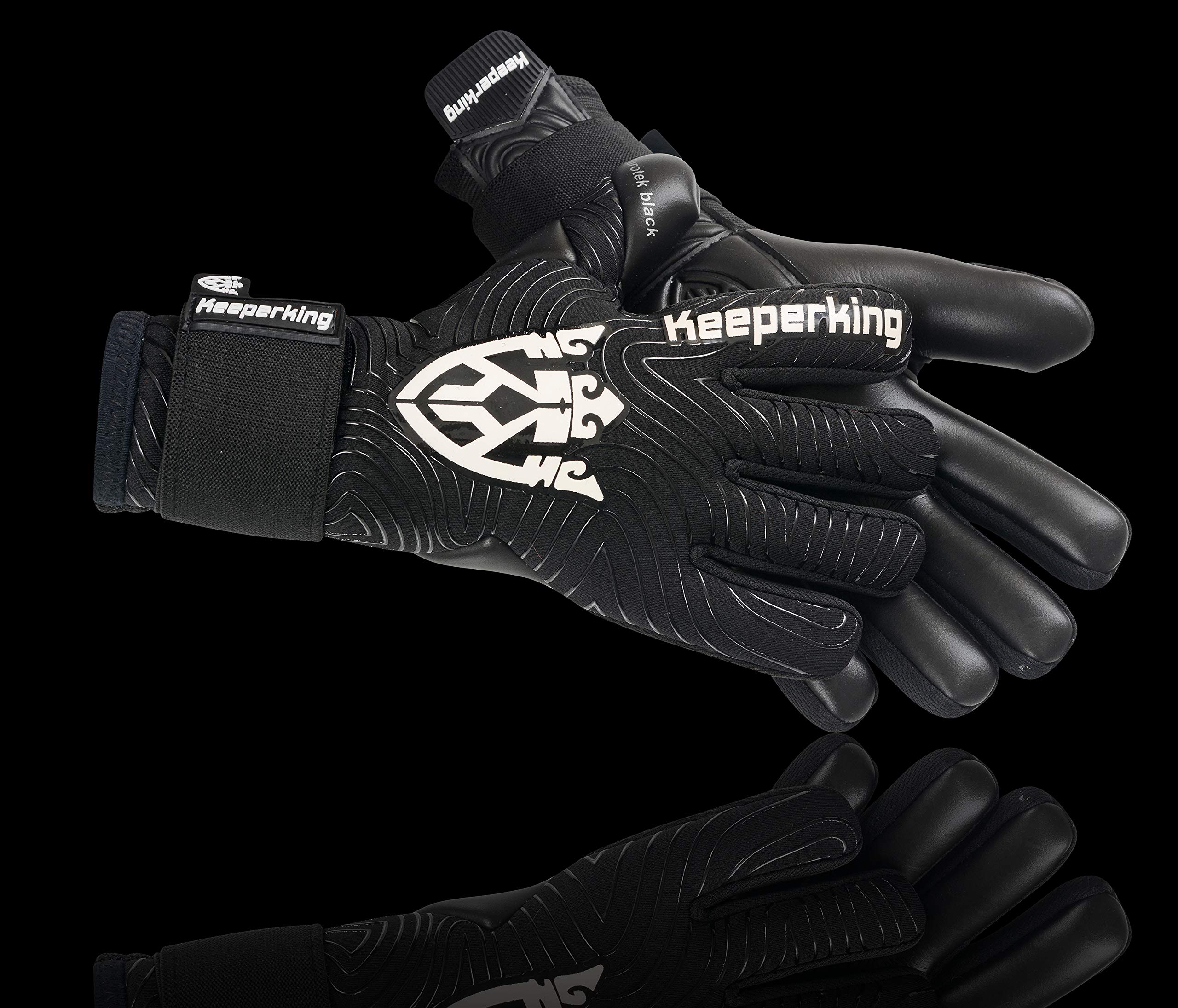 Keeperking Rękawice bramkarskie dla dorosłych, rękawice piłkarskie, męskie, szwy wewnętrzne, Profi Premier Grip, 4 mm, mocne dopasowanie, uniseks, Jonior, wiele rozmiarów i kolorów