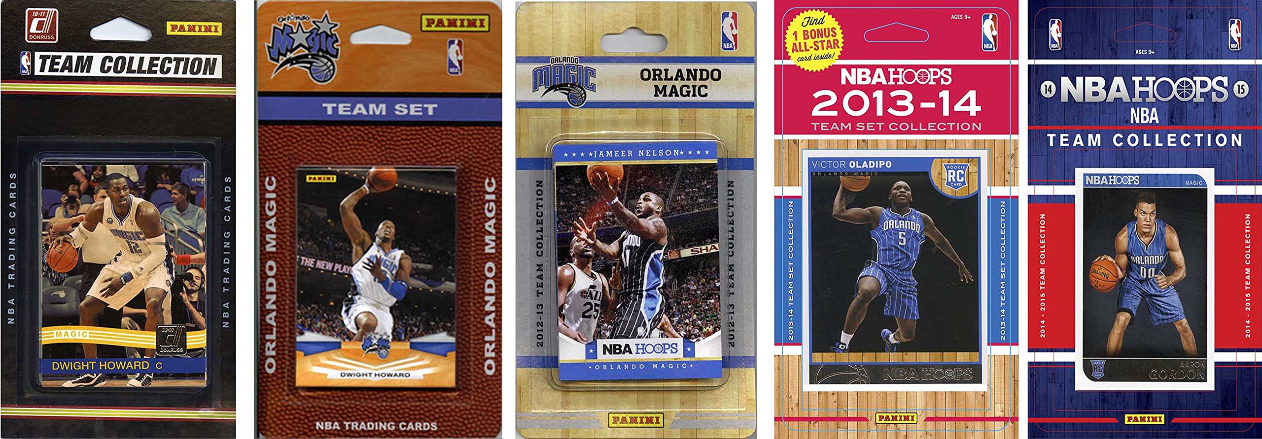 NBA Orlando Magic 5 Different Licensed Trading Card Team Sets, Brown, One Size