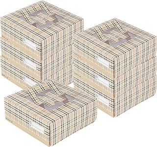 Restaurantware-Cater Tek 9 x 9 x 3.5 Inch Cake Boxes, 50 Take Out Containers - Display Window, Pop-Up Handles, Plaid Paper Pastry Boxes, Grease Impermeable, Shipped Flat