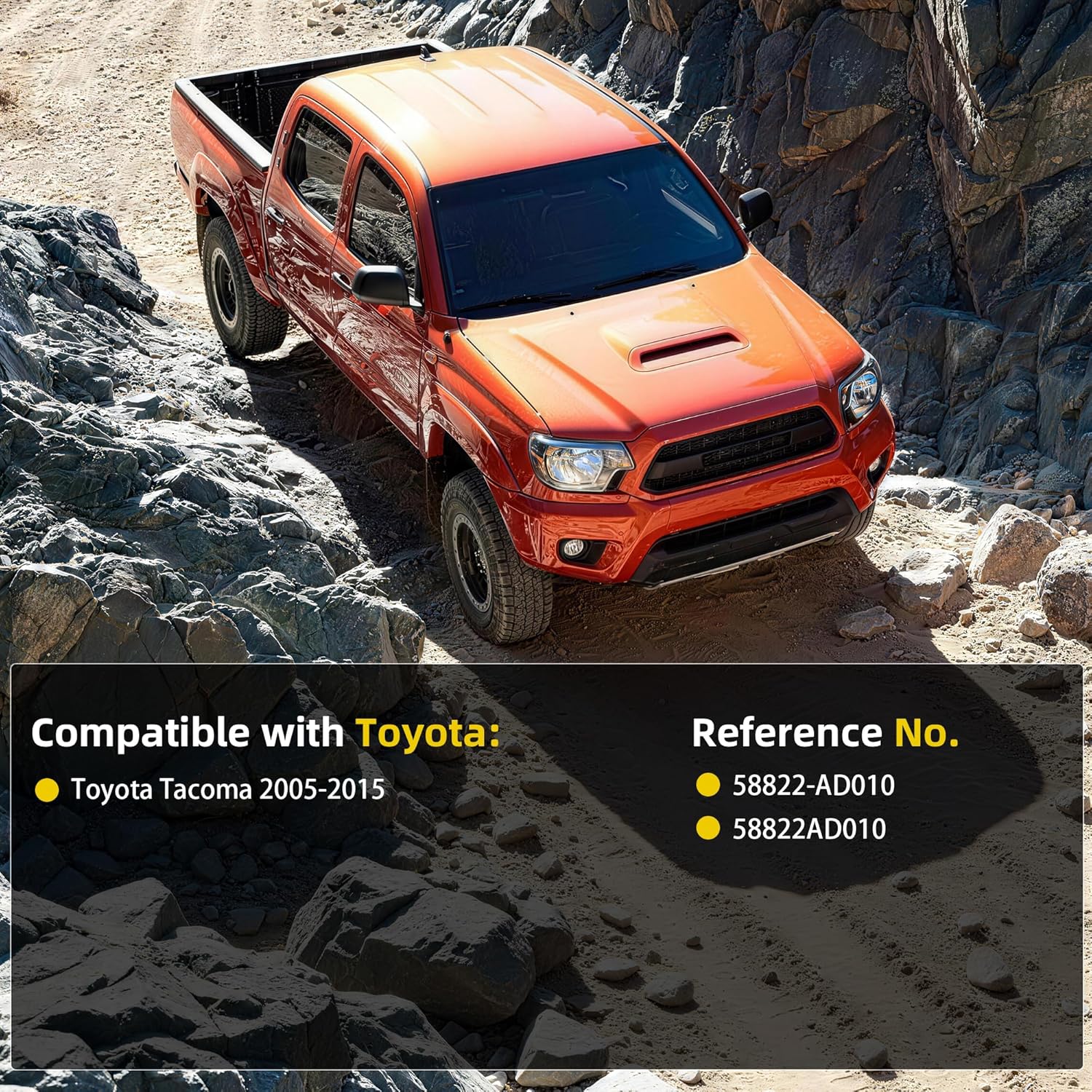 Dasbecan Black Center Console Shifter Bezel Gear Shift Panel Cover Cup Holder Trim Compatible with Toyota Tacoma 2005-2015, Gear Shift Trim Replaces# 58822AD010 58822-AD010