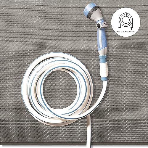 Miniatura 7 de Fab Habitat Alfombra para exteriores Chevron - Impermeable, resistente a la decoloración, sin arrugas, plástico reciclado de alta calidad, para