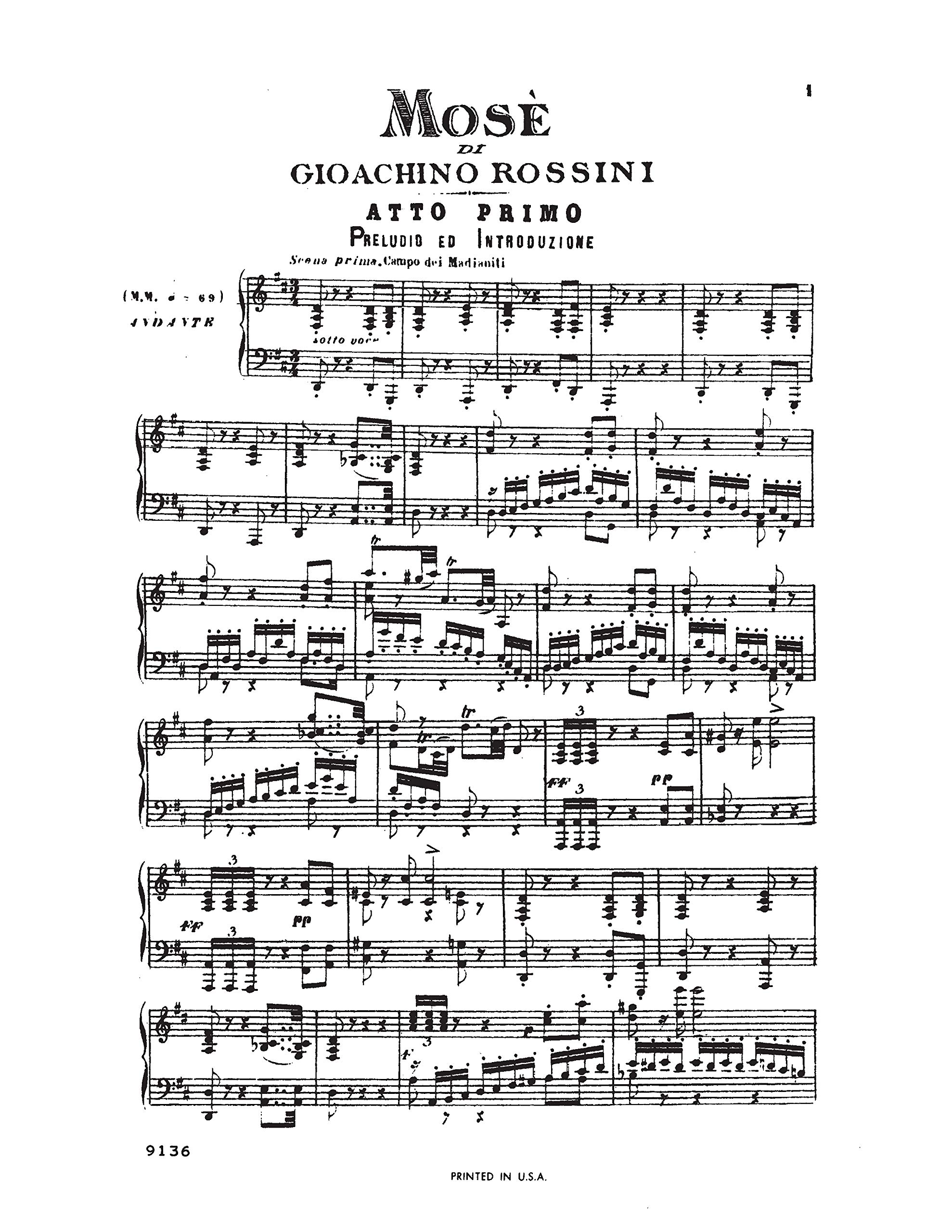 Mose: Vocal Score