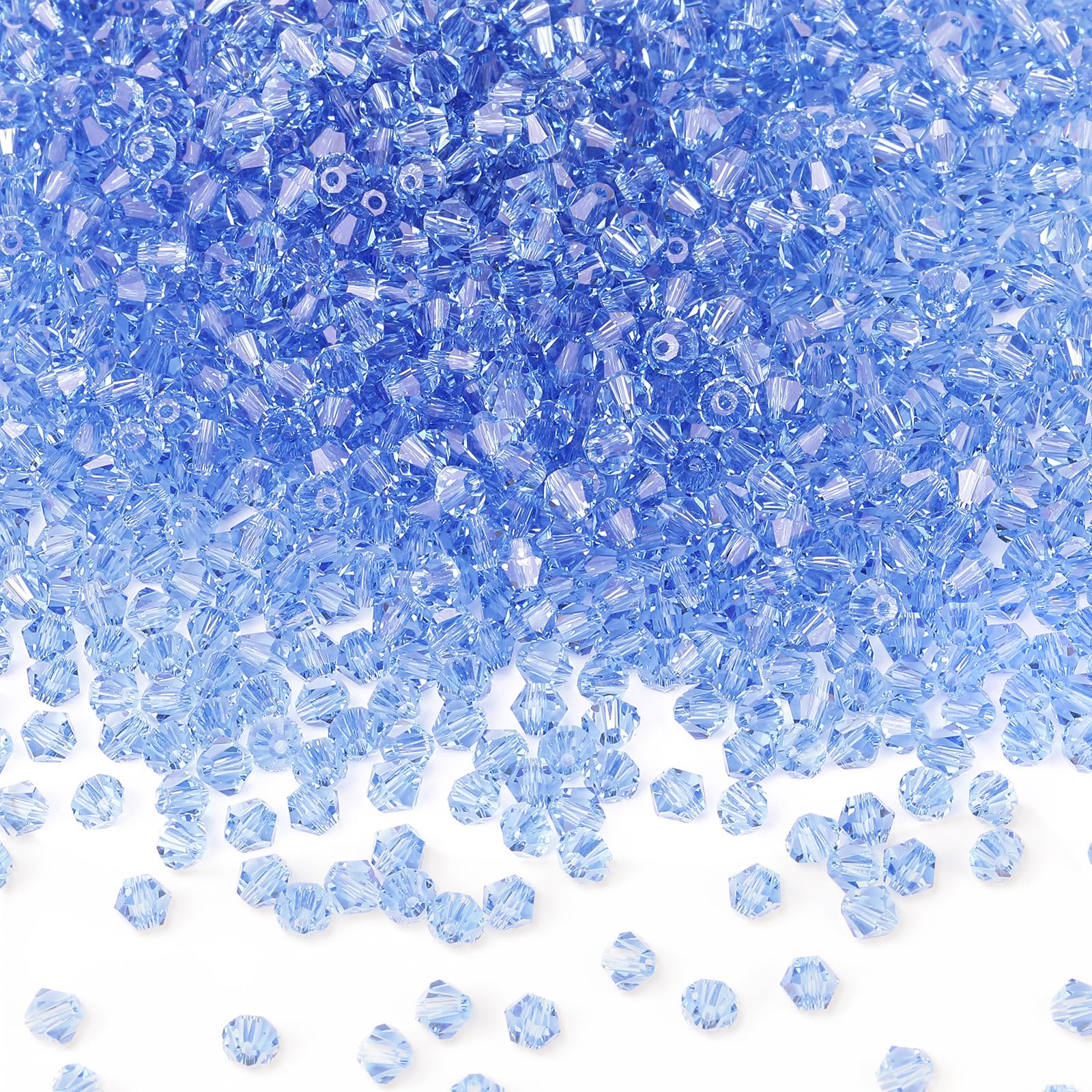 DoDoBeads 720 Pcs 4mm Bicone Crystal Light Blue Beads for Bracelet and Jewelry Making, Small Glass Beads for Friendship Bracelets โ image 1