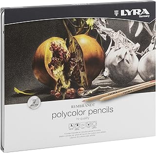 Lyra Rembrandt Polycolor Colored Pencils, Set of 24, Assorted Colors (2001240)