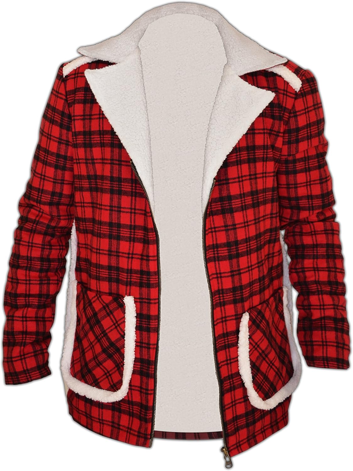 SouthBeachLeather Ryan Reynolds Red Shearling Deadpool Jacket