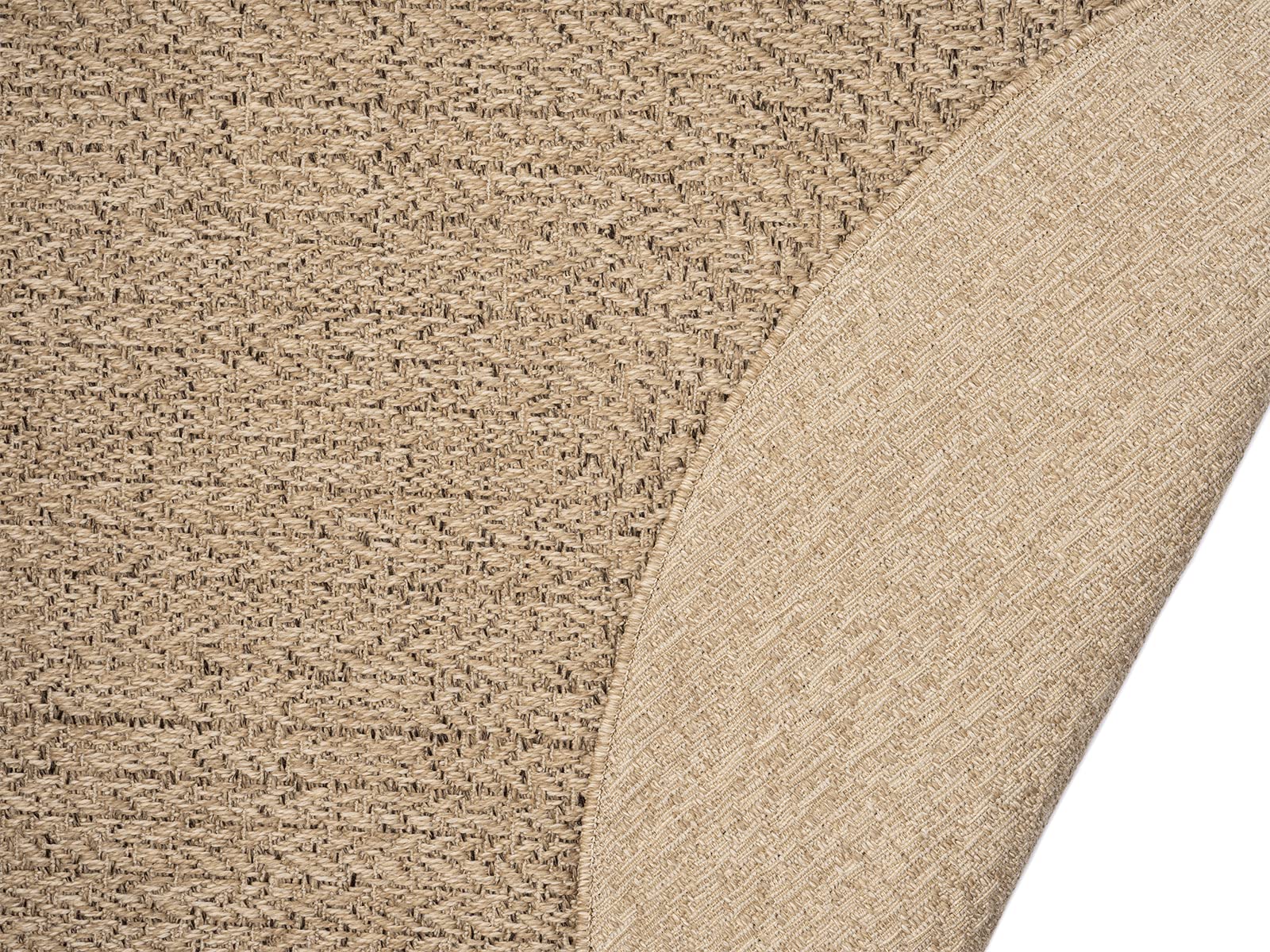 Mias Teppiche Soil – ca. 140 x 200 cm oval Outdoor Teppich wetterfest Jute-Look Balkon Terrasse