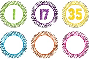 Teacher Created Resources Scribble Numbers Magnetic Accents for Perfect Learning Curves in Classroom