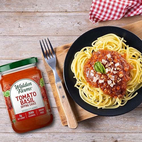 Miniatura 68 de Walden Farms Salsa Alfredo - Salsa cremosa de estilo italiano cero calorías, sin azúcar, keto y sin carbohidratos, botella de 12 onzas