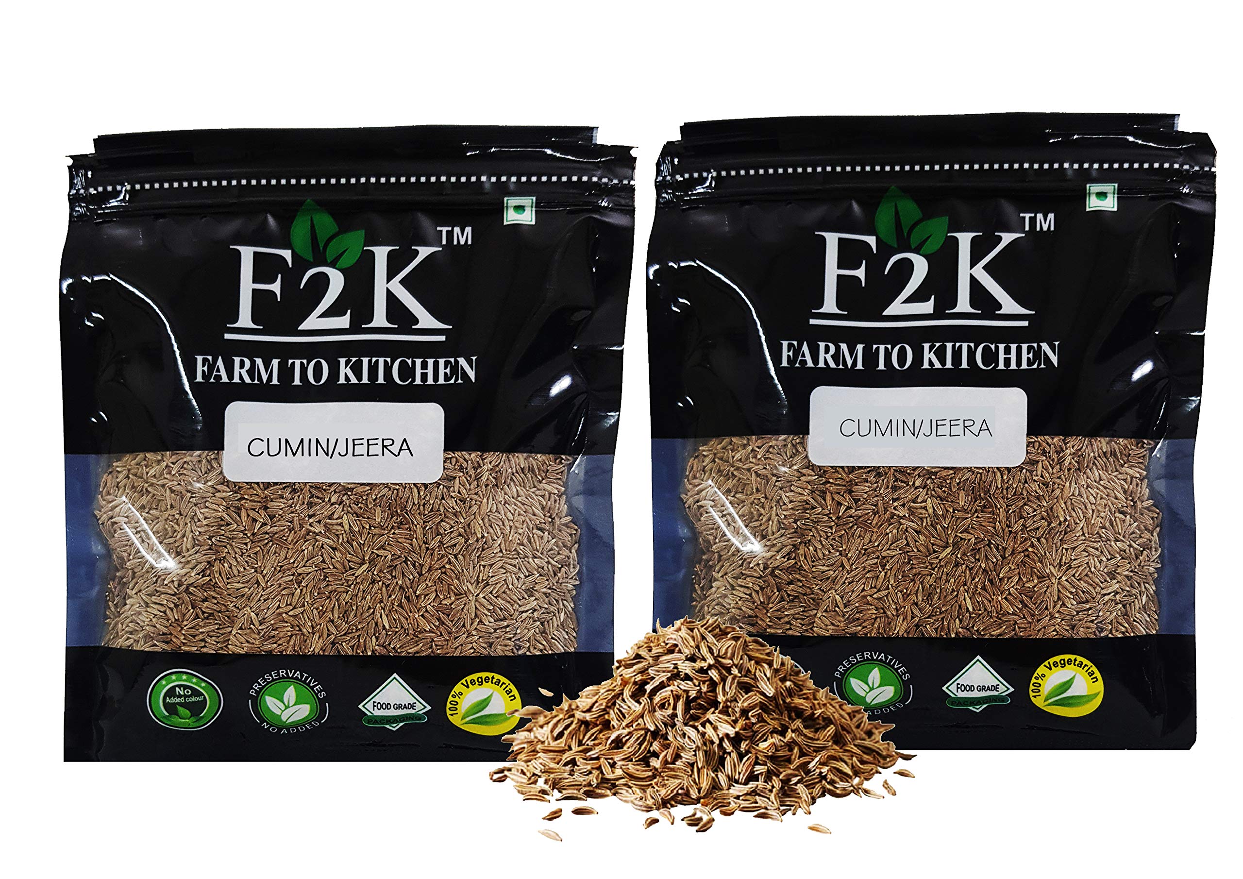 F2K Cumin Seeds | Jeera | Cumin whole | Premium 400gm (Pack of 2-200g each) (B08X975CMR) Amazon Price History, Amazon Price Tracker